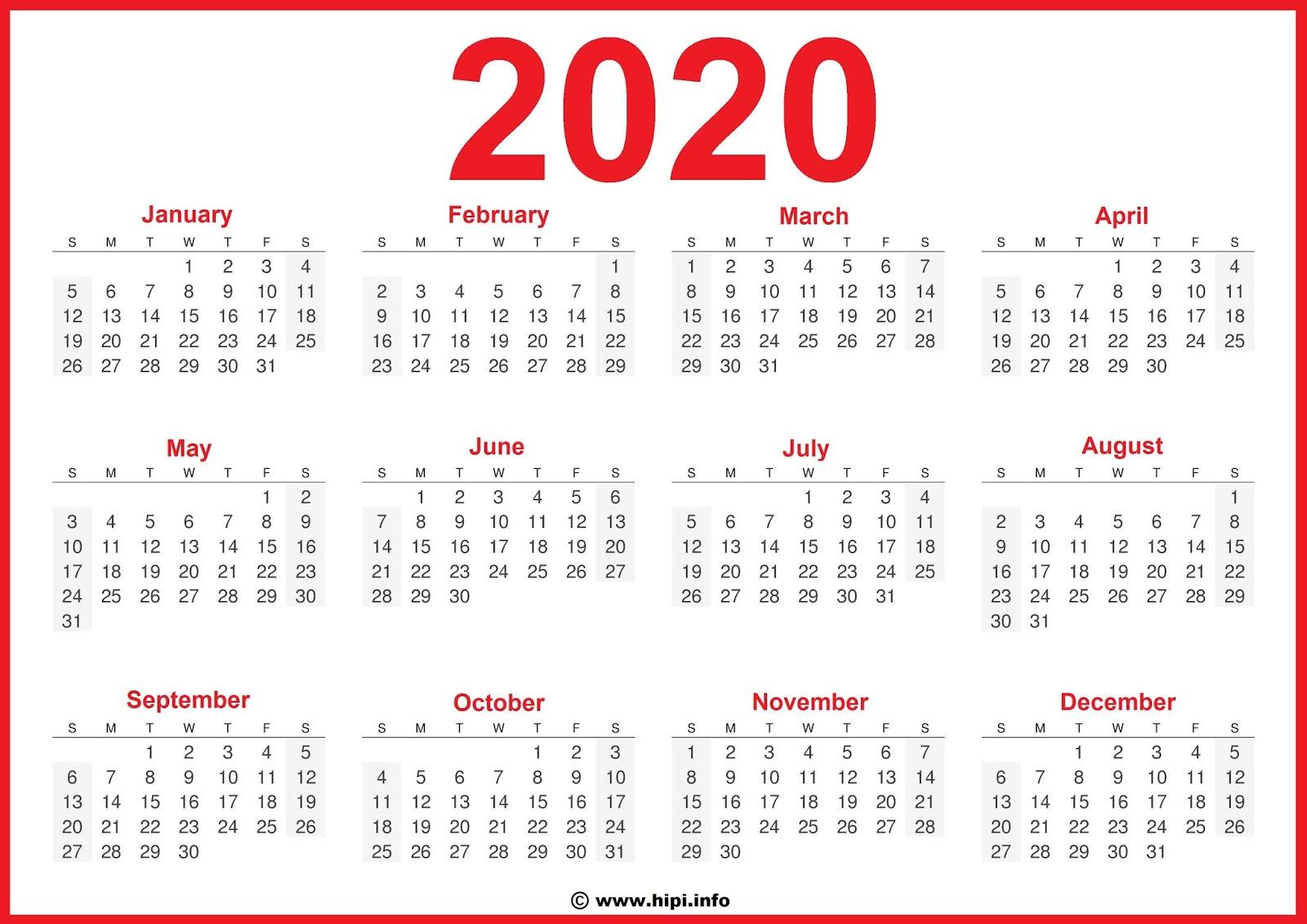 Twitter Headers / Facebook Covers / Wallpaper / Calendars: 2020