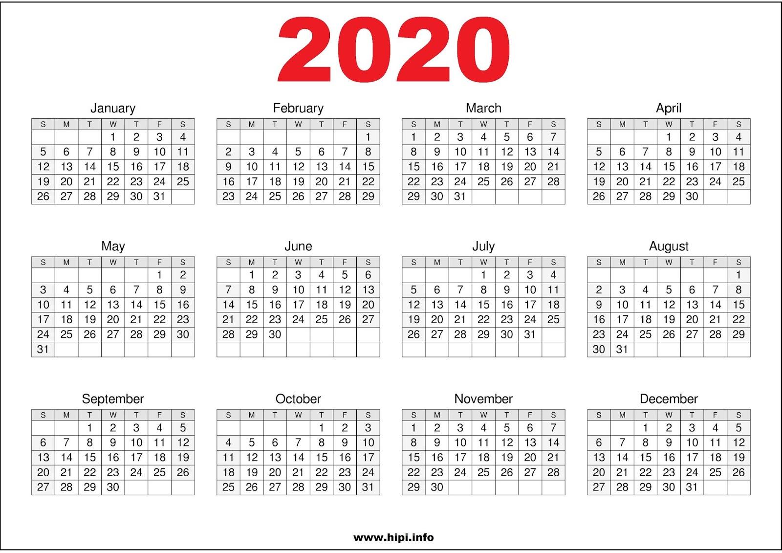 Twitter Headers / Facebook Covers / Wallpaper / Calendars: 2020