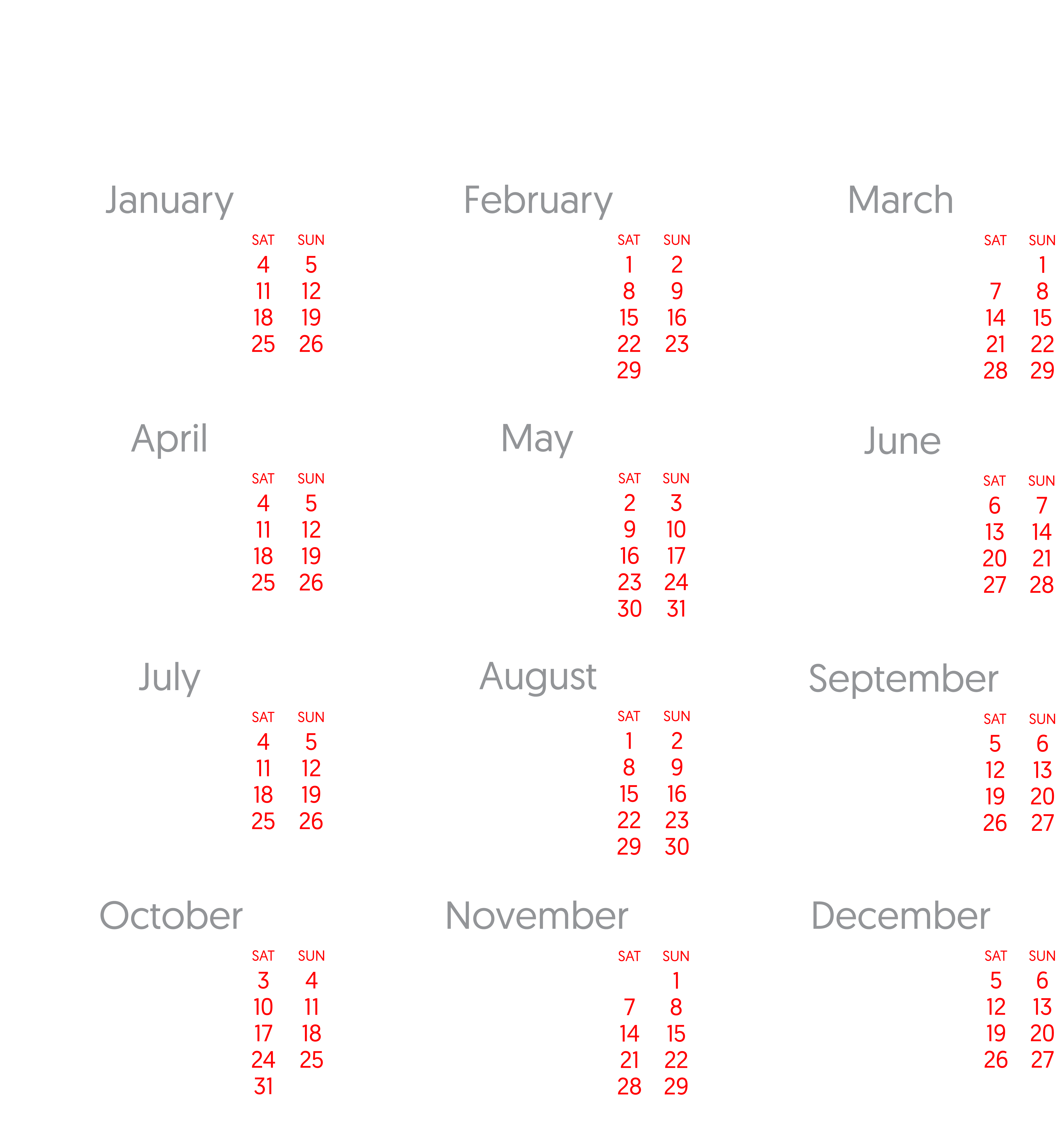 Calendar 2020 PNG Image Transparent Free Download