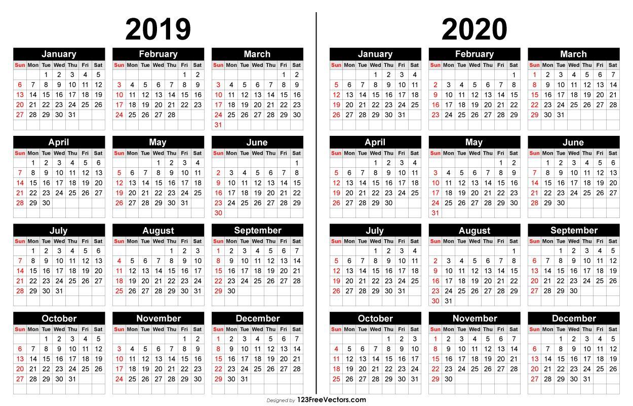and 2020 Calendar Printable Calendar. Calendar, 2019