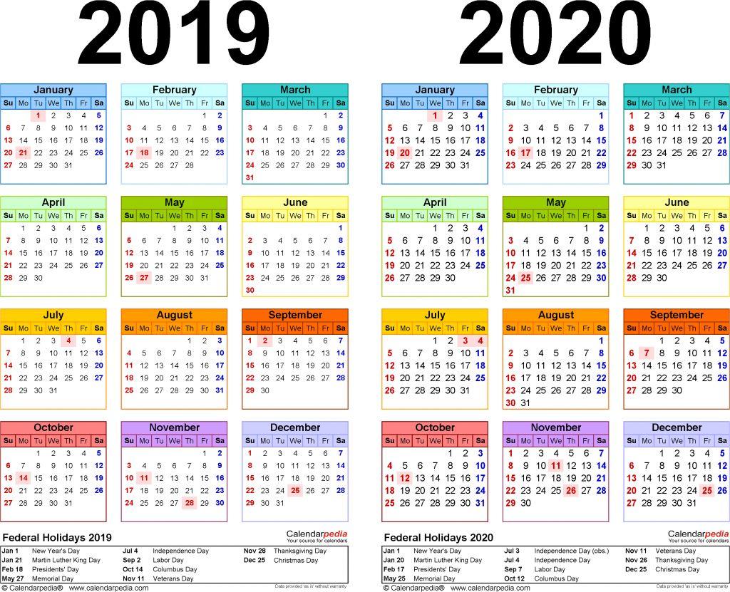 Luxury 47 Examples Calendar 2019 2020