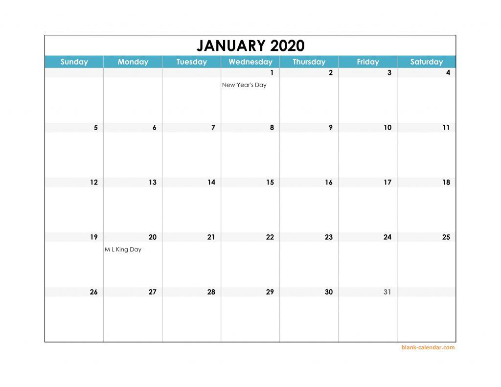 Excel 2019 Calendar One Calendar Printable Word