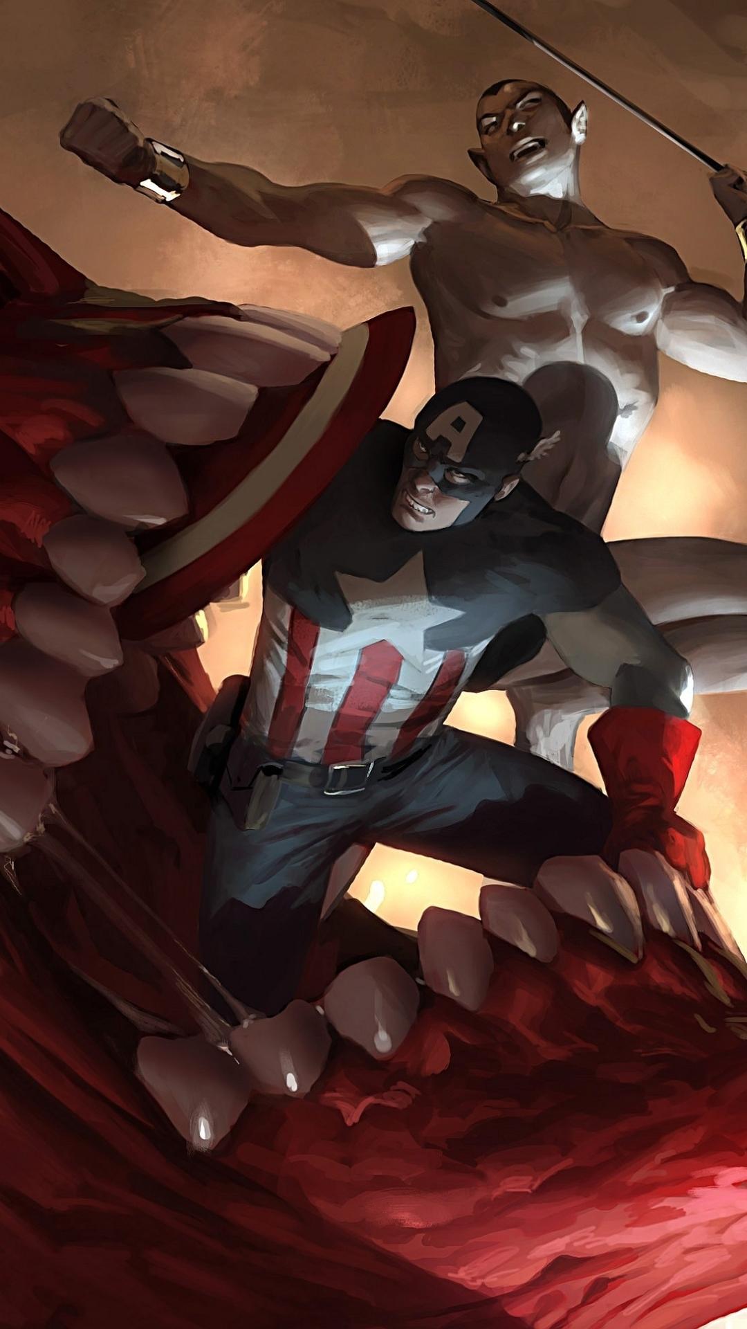 Comics Captain America (1080x1920) Wallpaper