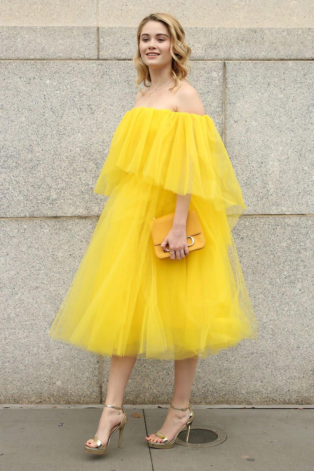 Virginia Gardner At Carolina Herrera Fall Winter 2019 fashion Show