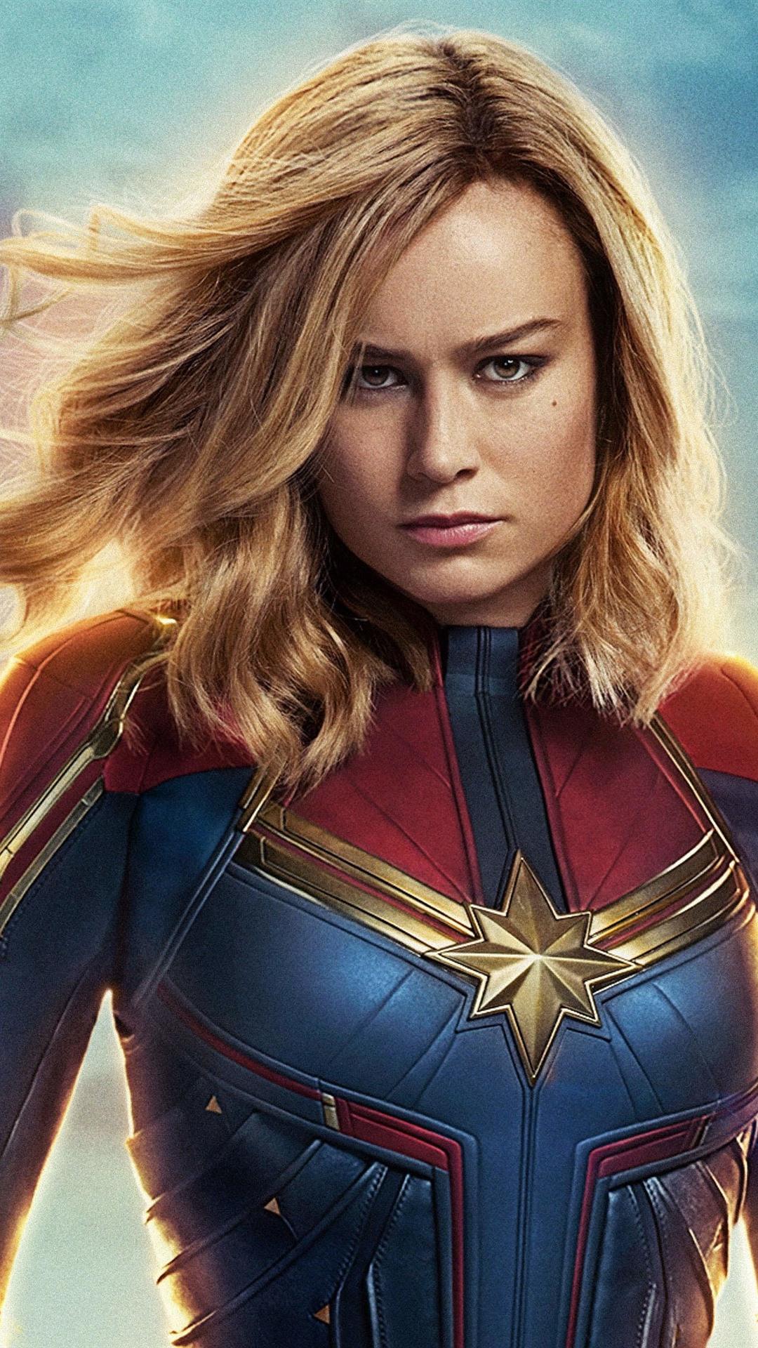 Brie Larson, Captain Marvel 2019 1080x1920 IPhone 8 7 6 6S Plus