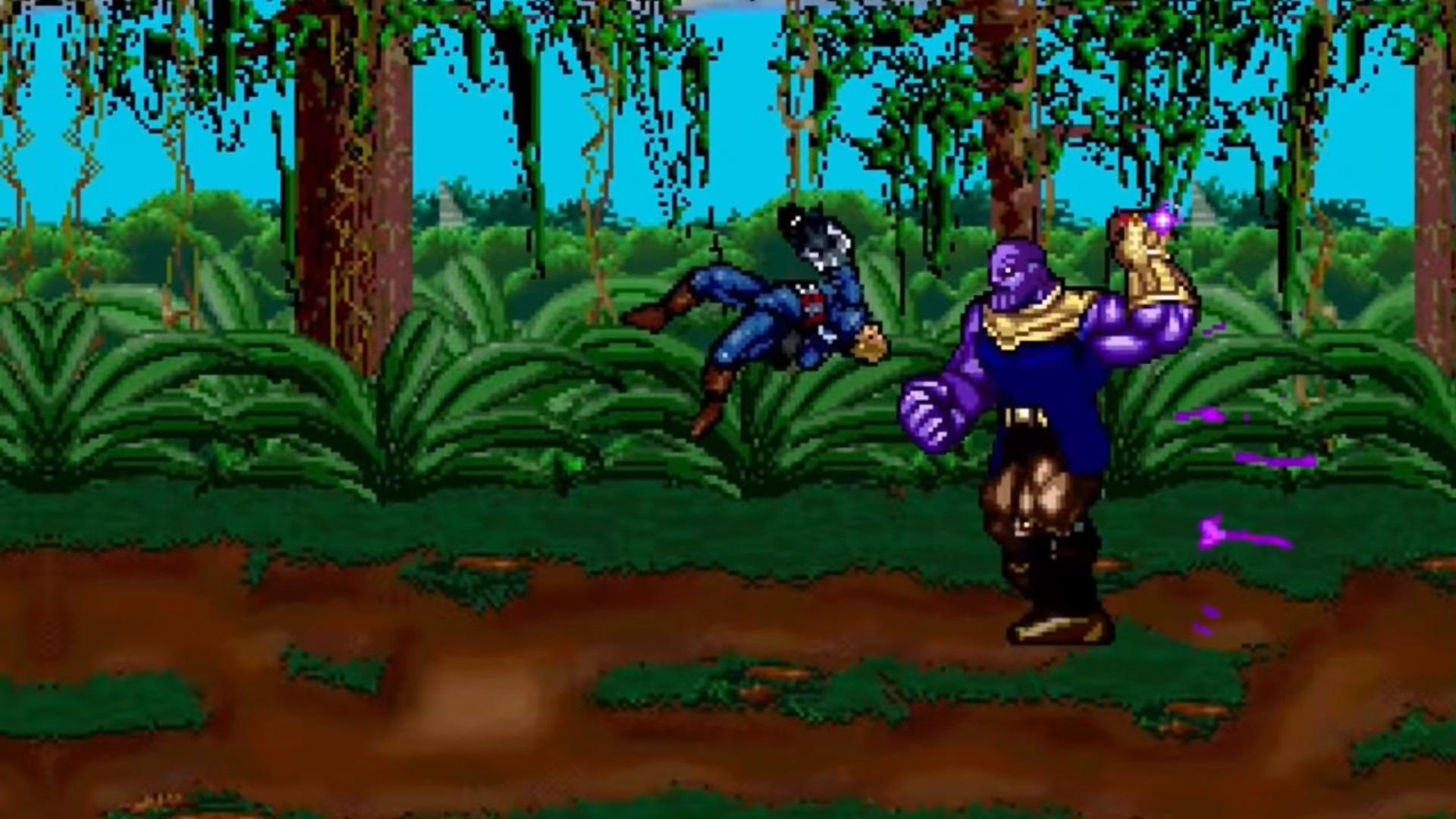 Check Out Thanos' Snapping From AVENGERS: INFINITY WAR In 16 Bit