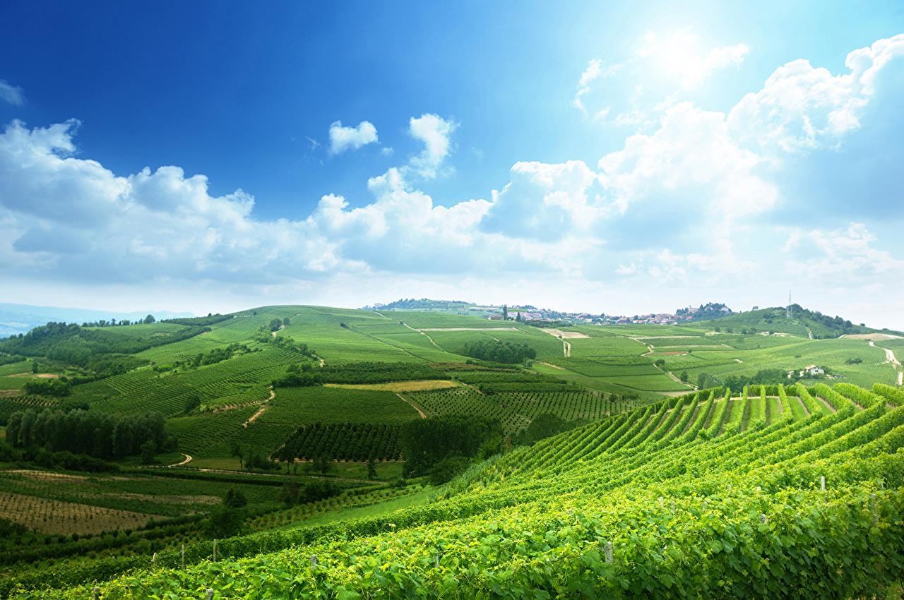 Wallpaper Italy Piedmont Nature Sky Fields Scenery