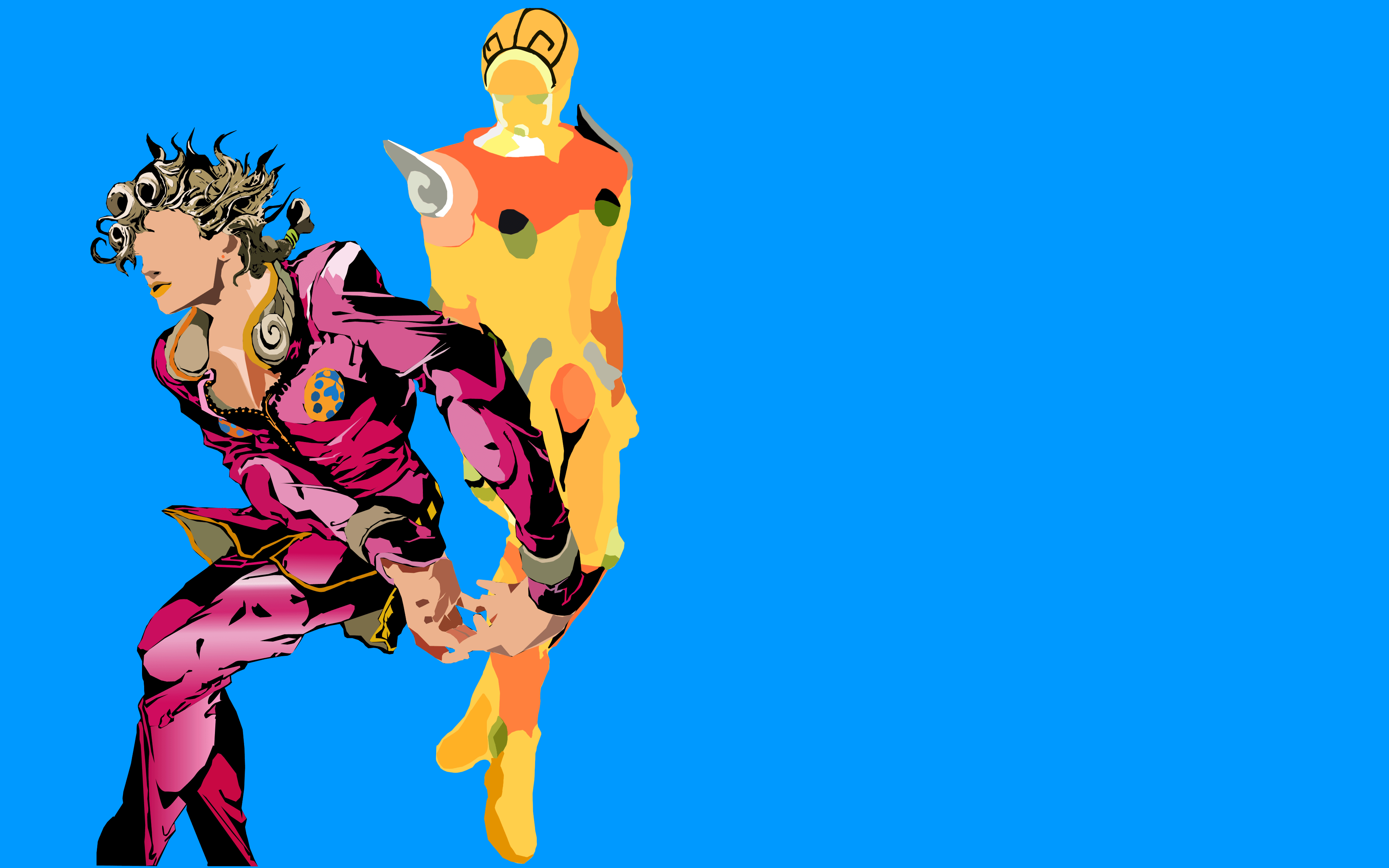 Giorno and Gold Experience wallpaper[Fanart]
