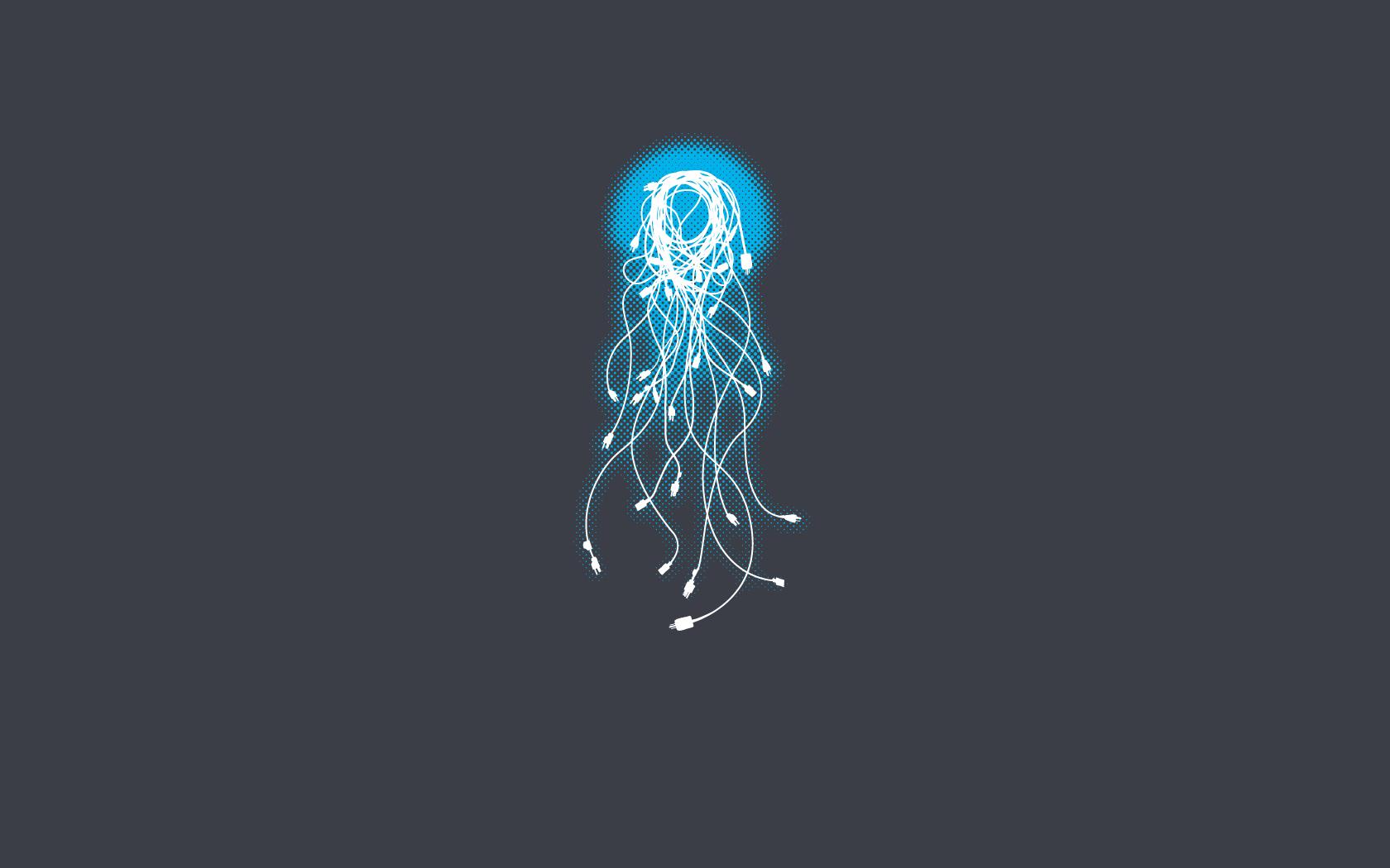 electricity, Jellyfish, Wires Wallpaper HD / Desktop and Mobile