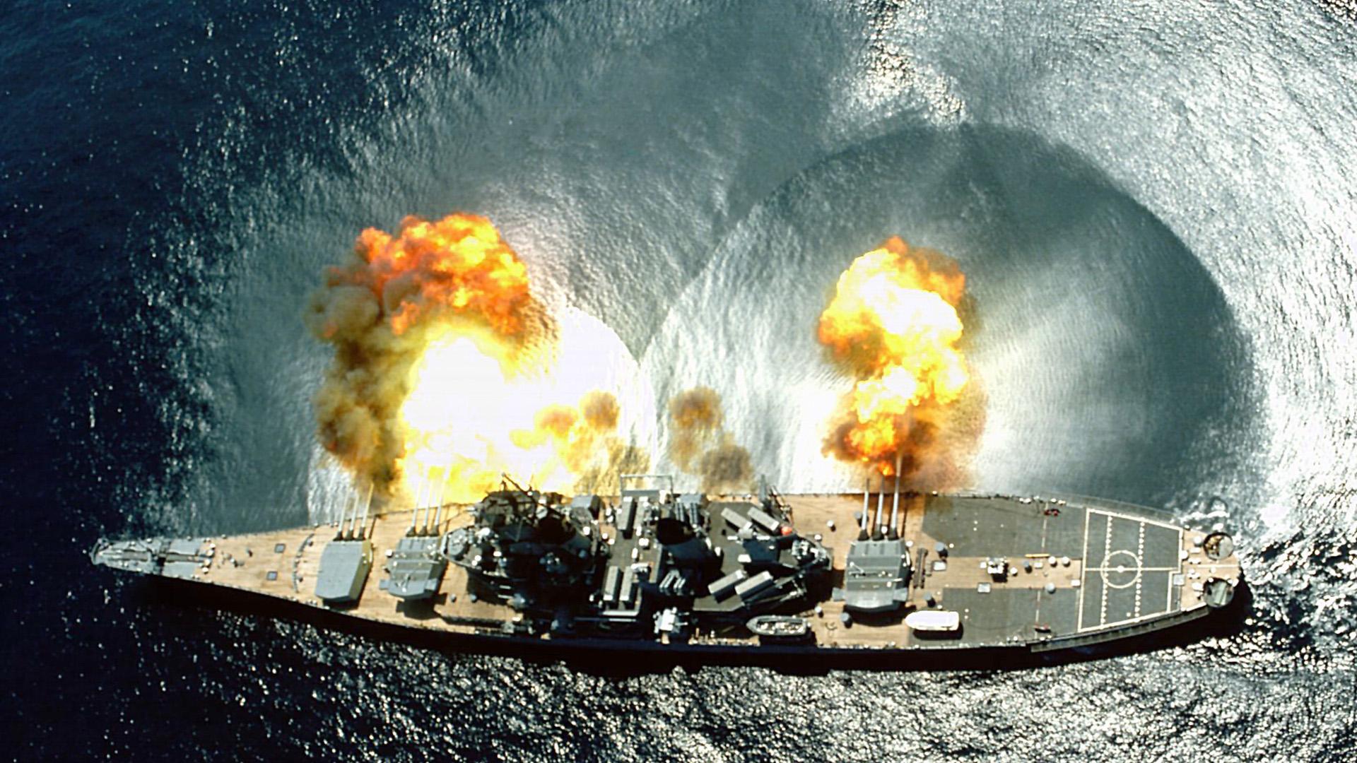 Battleship Cannon Blast HD Wallpaperx1080