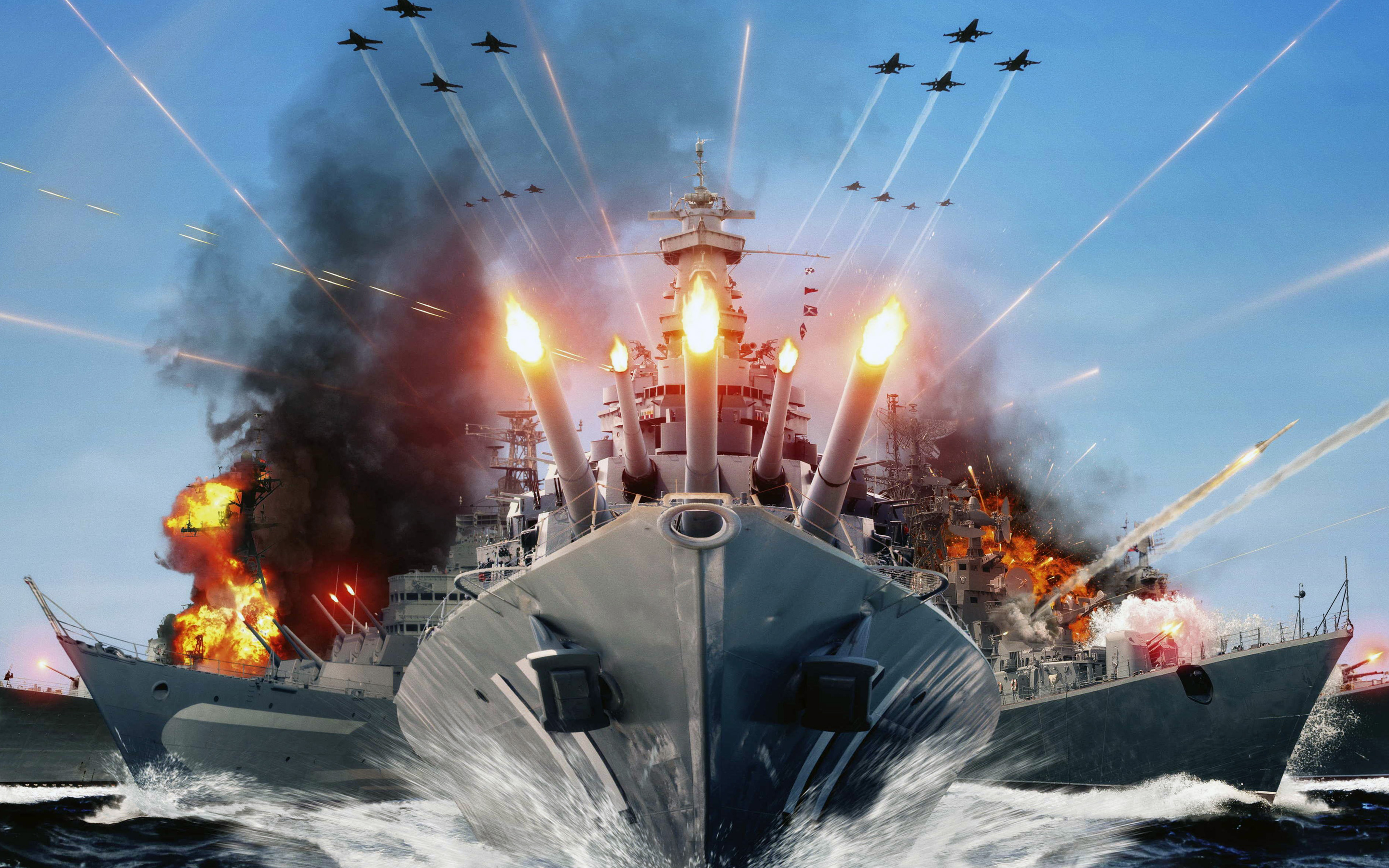 Warships Wallpaper 24 X 1800