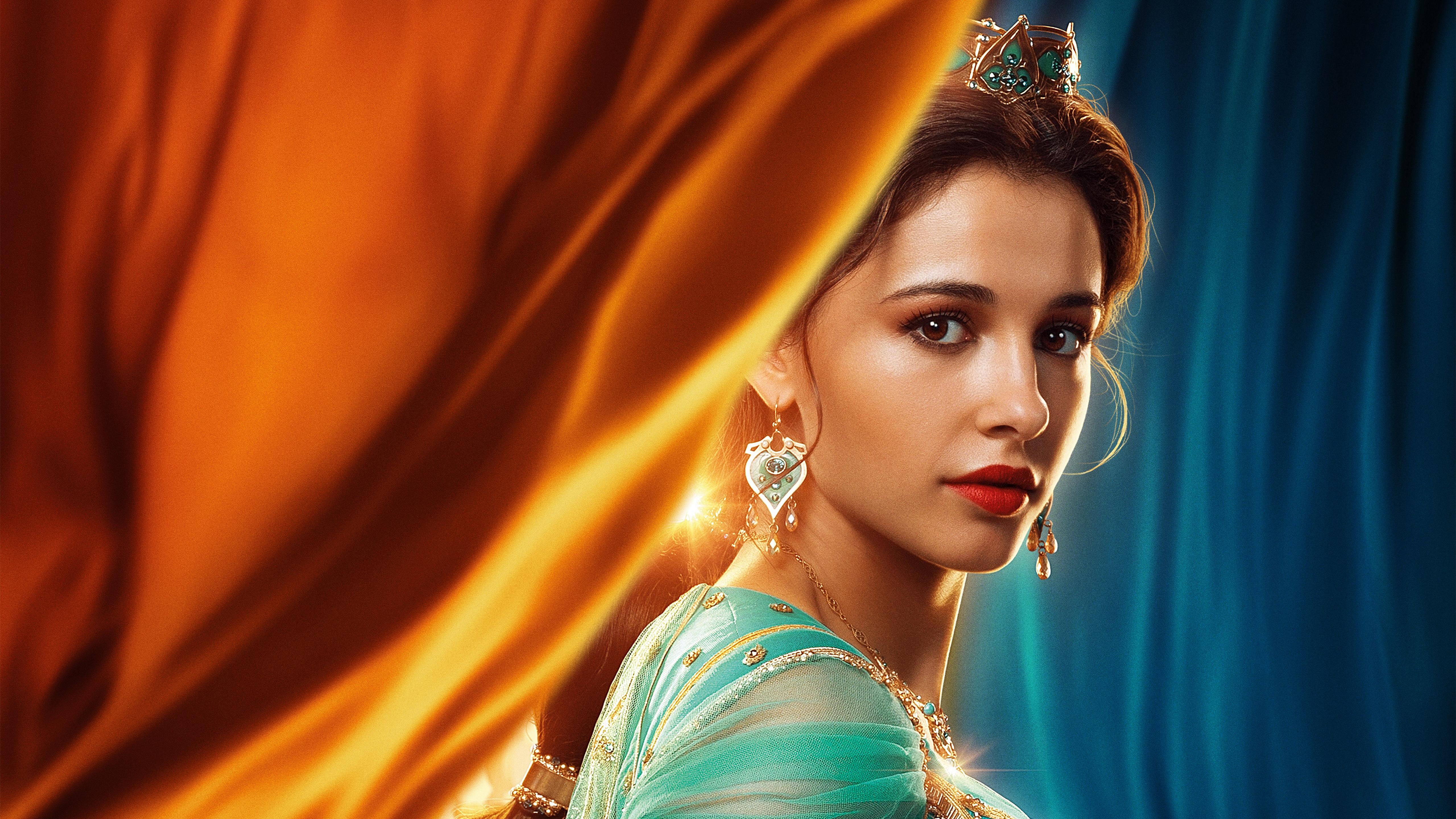 Naomi Scott as Princess Jasmine in Aladdin 2019 5K Wallpaper. HD