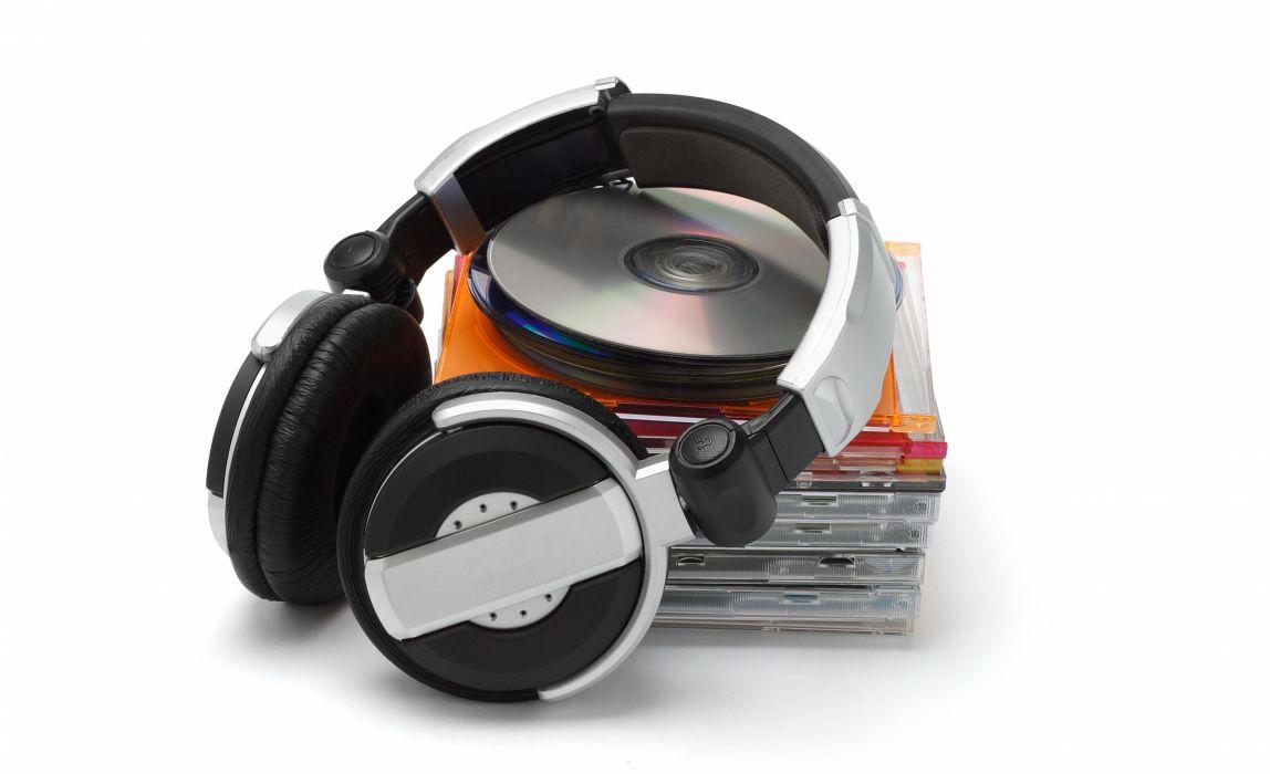 Headset cds cd music wallpaperx3747