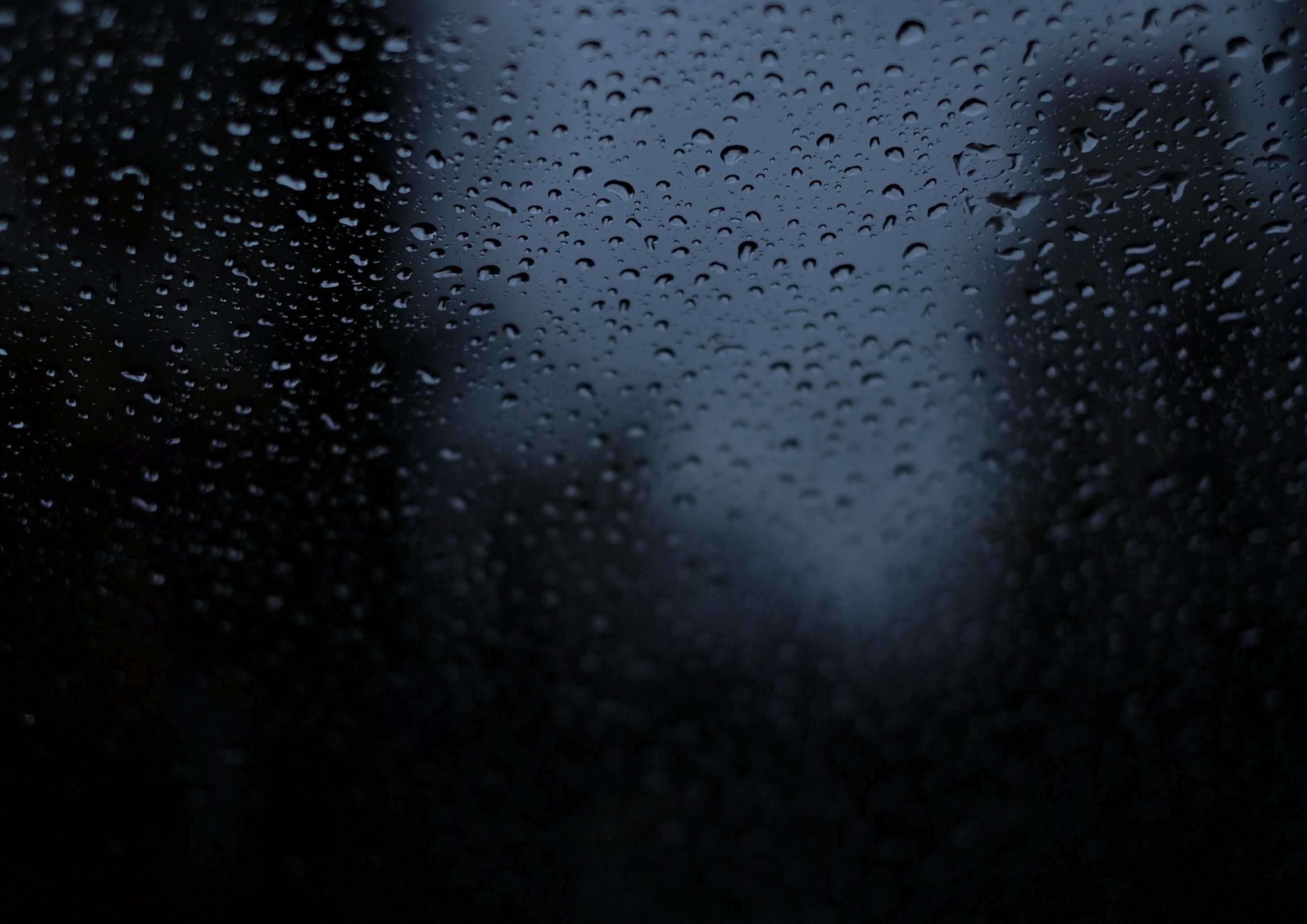 Download 2920x2064 Dark Window, Rain Drops Wallpaper
