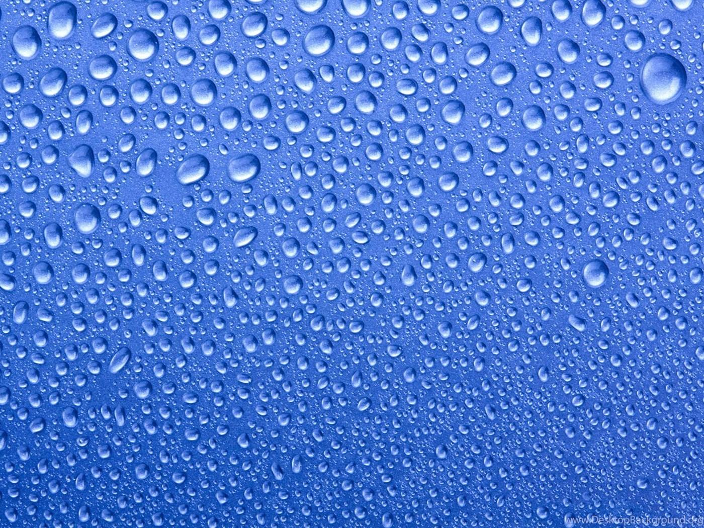 Blue Water Drops Wallpaper Desktop Background