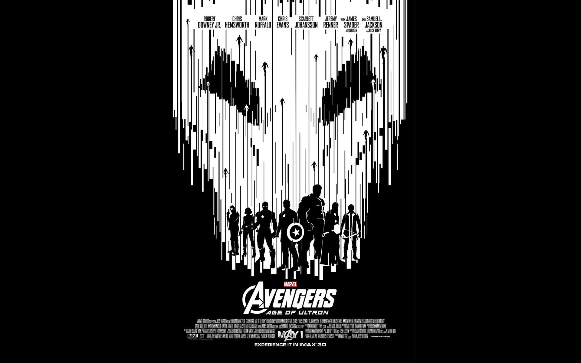 Avengers: Age of Ultron Black & White IMAX Poster Wallpaper