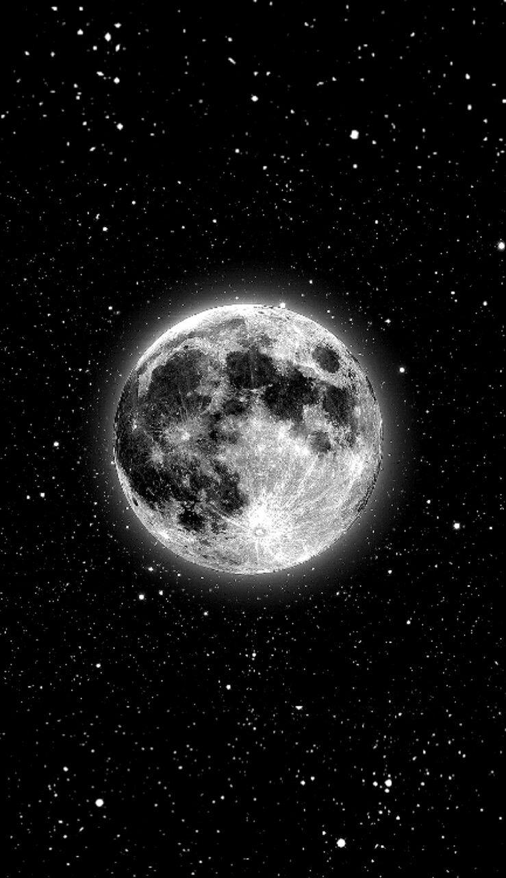 Moon iPhone wallpaper lockscreen tumblr. Moon and stars wallpaper