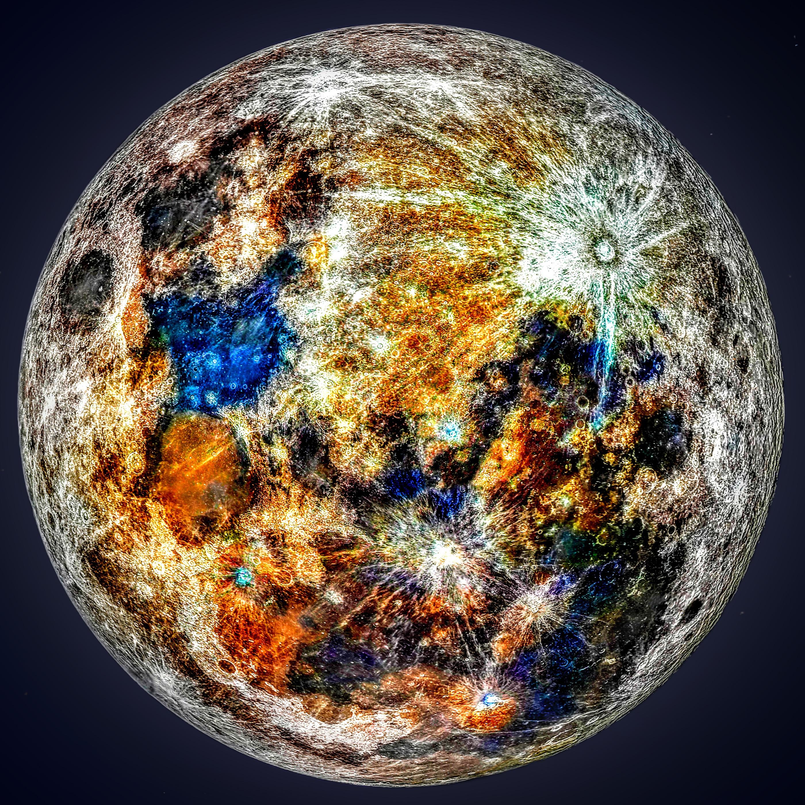 I extracted the color data from 150k image of the moon so you can