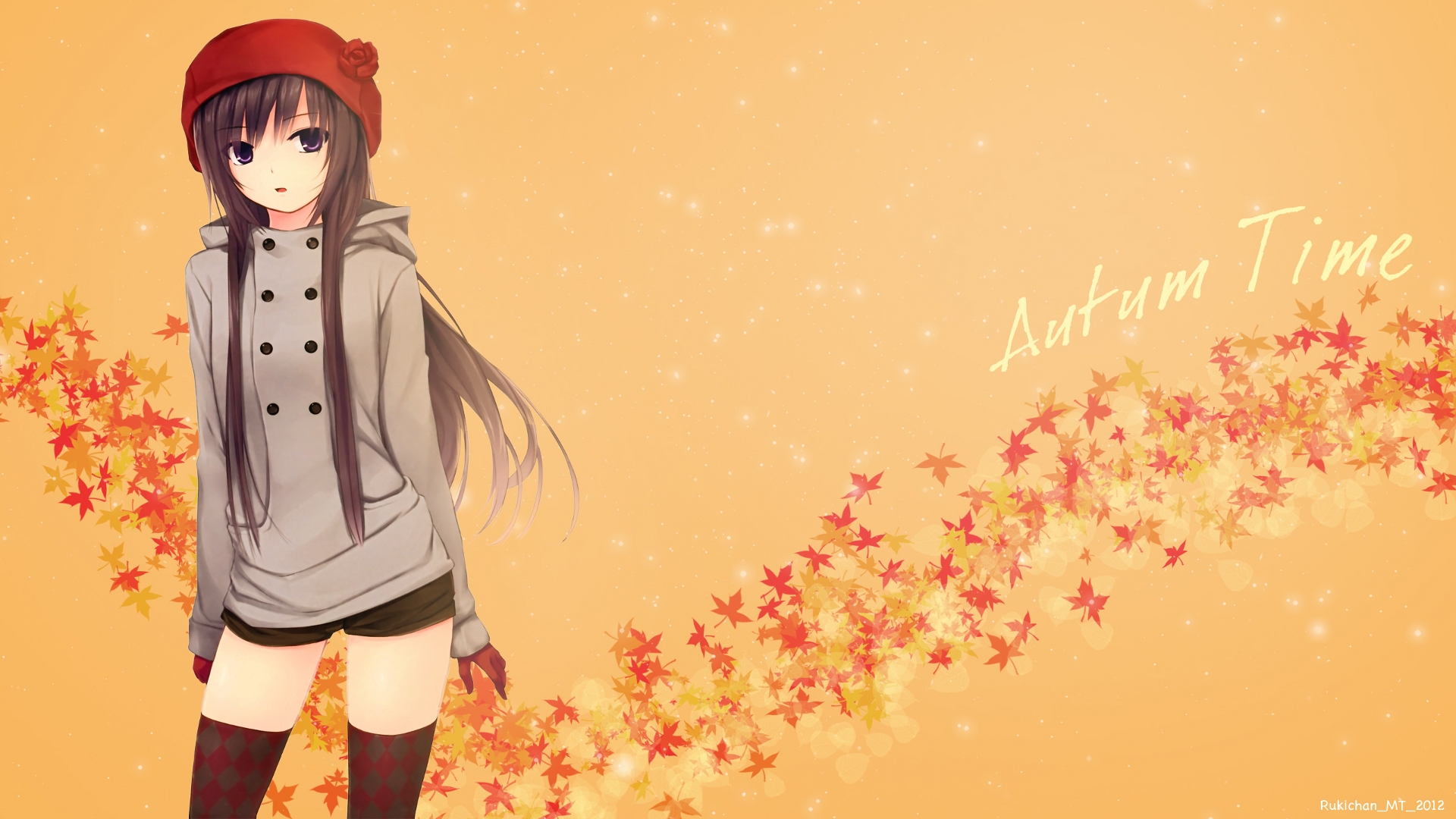 Anime Girl Autumn HD Wallpaperx1080