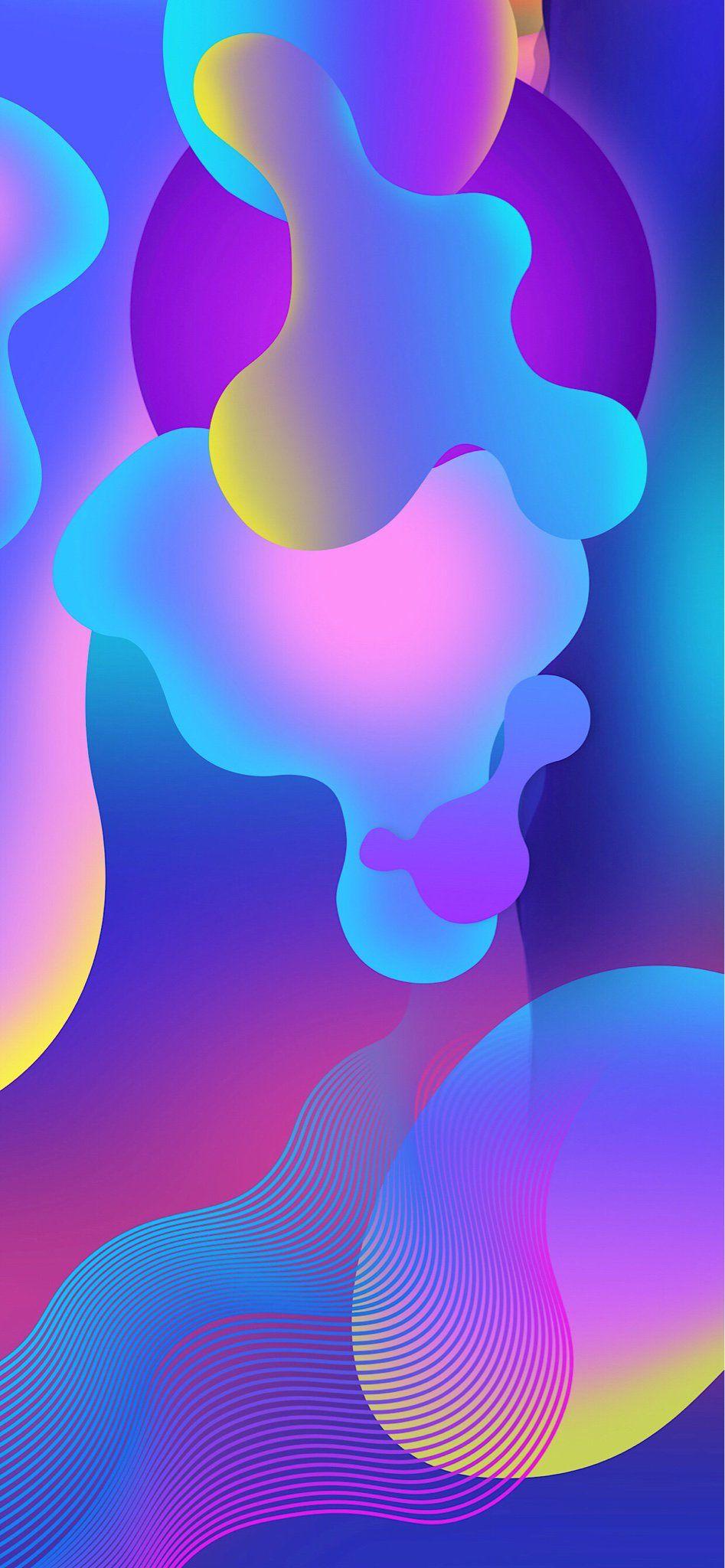 iPhone XS Max Wallpaper. Solid & Blurred Colors. HD