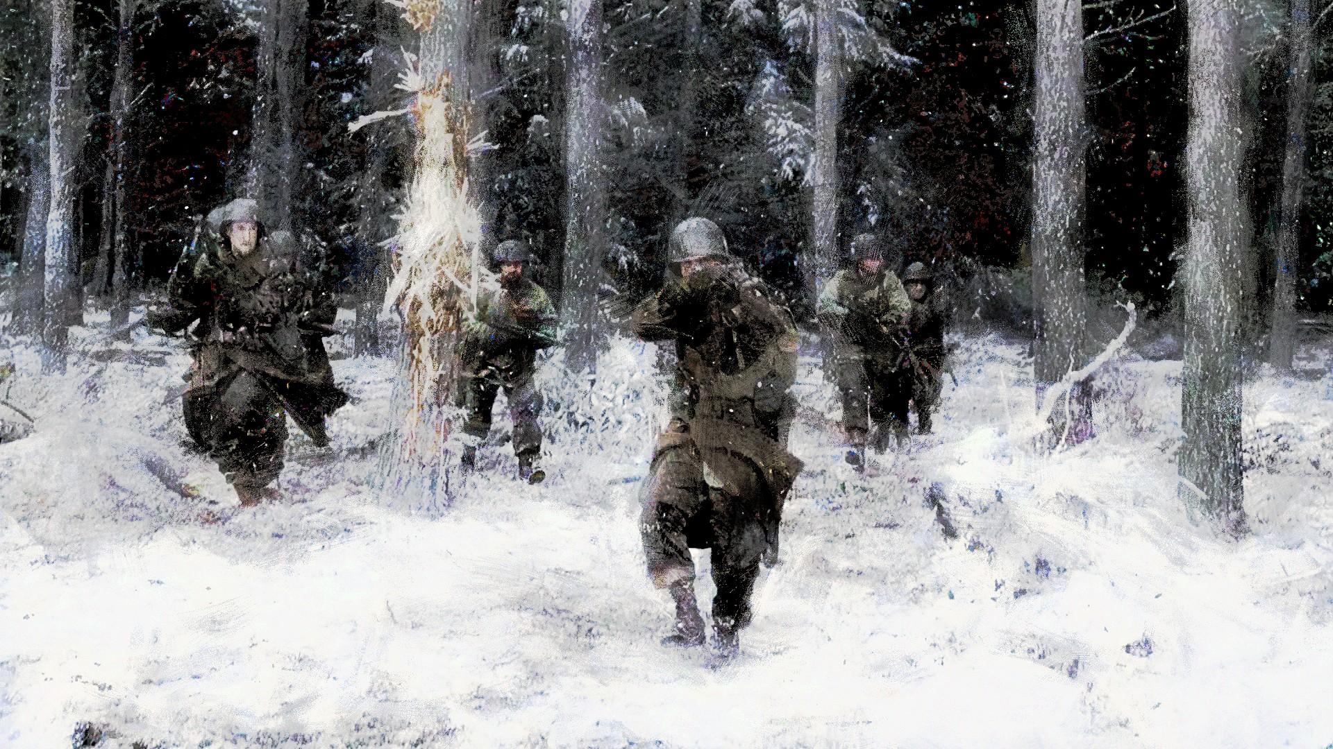 soldiers, snow, trees, army, military, forests, storm, weapons