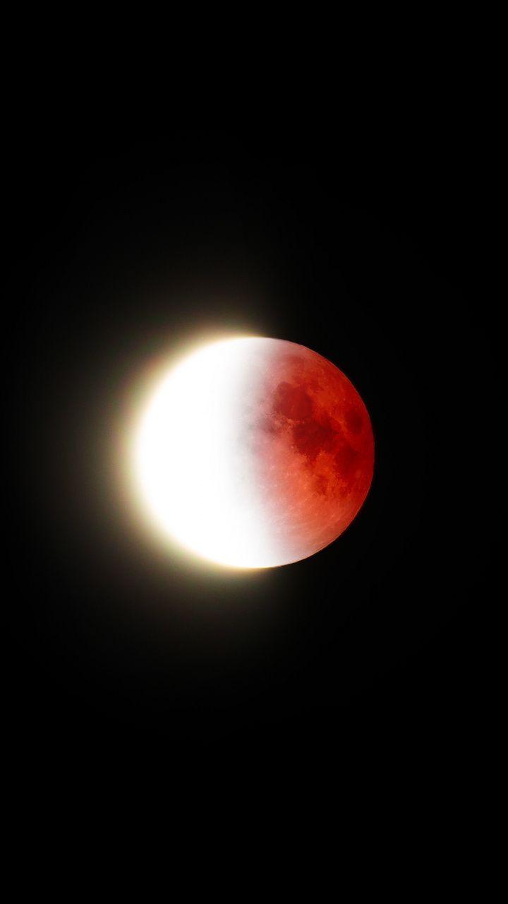 Lunar Eclipse, blood moon, dark, 720x1280 wallpaper. FOTOS GUAPES