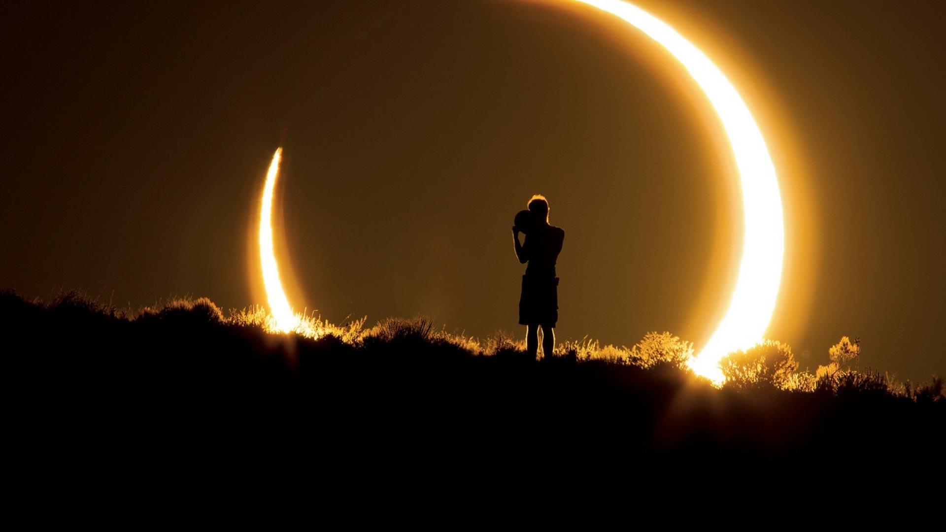 Nature sun moon silhouettes national geographic solar eclipse