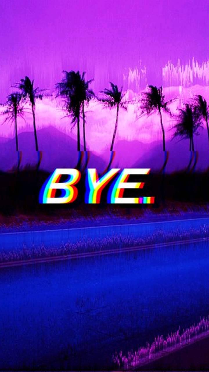 Vaporwave bye Wallpaper