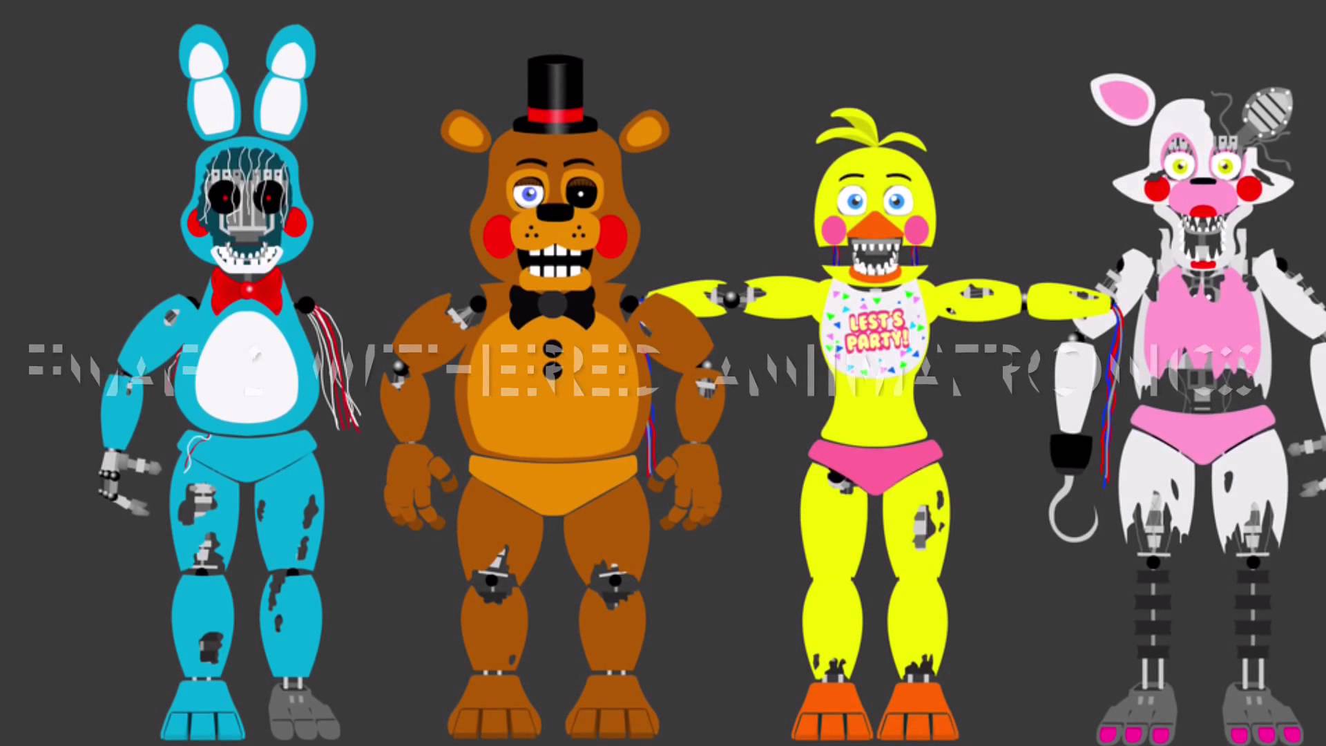 Animatronic Clipart Group with items