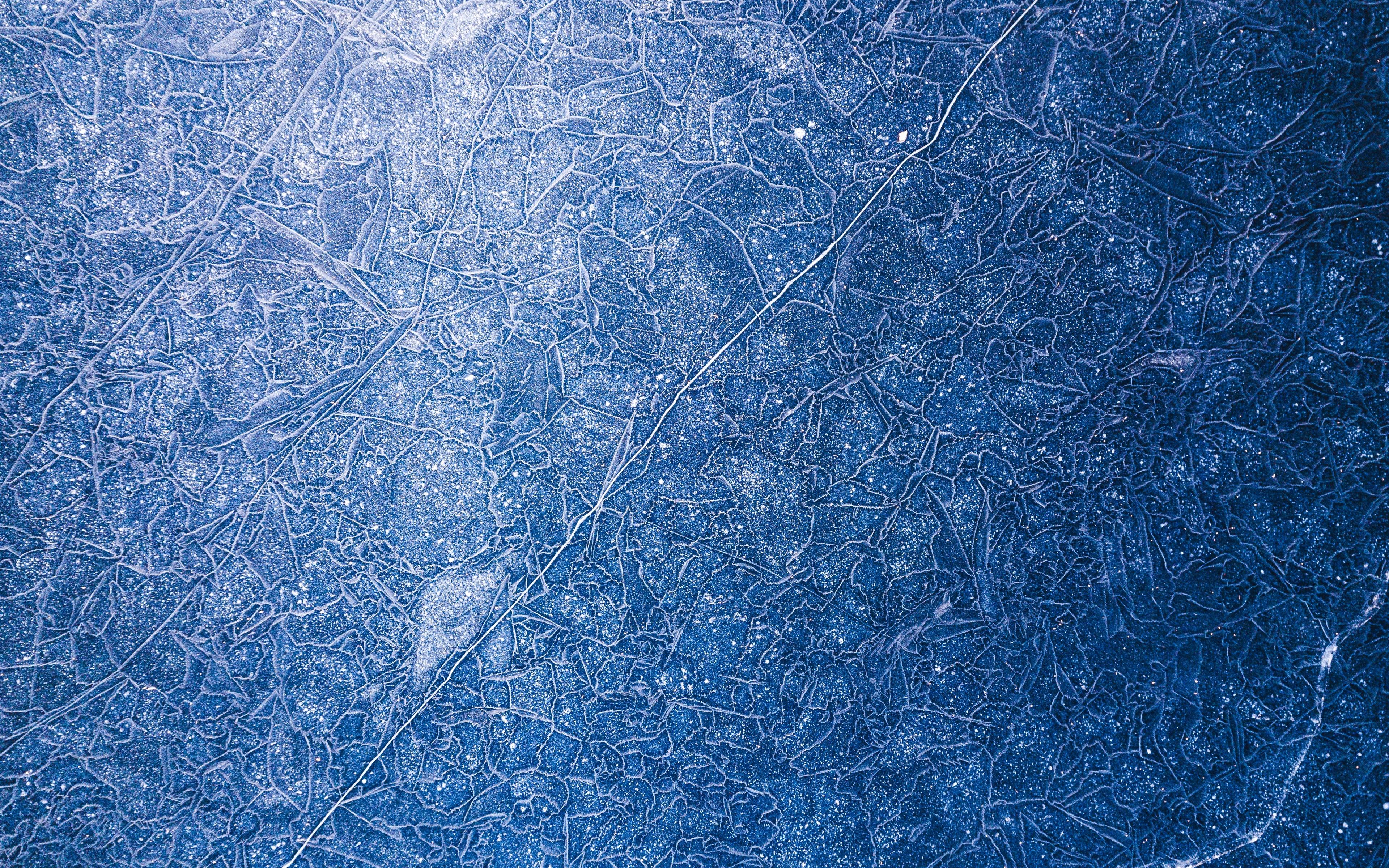 Download wallpaper 3840x2400 ice, patterns, frost, snow, frozen 4k