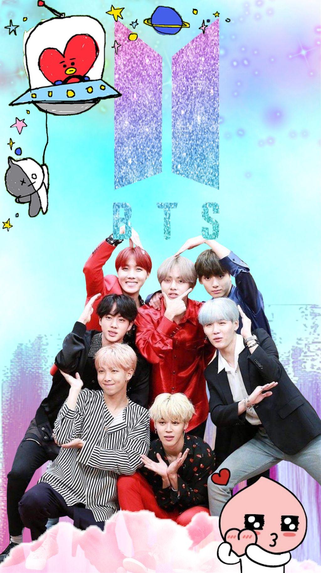 BTS Cartoon Wallpapers - Wallpaper Cave