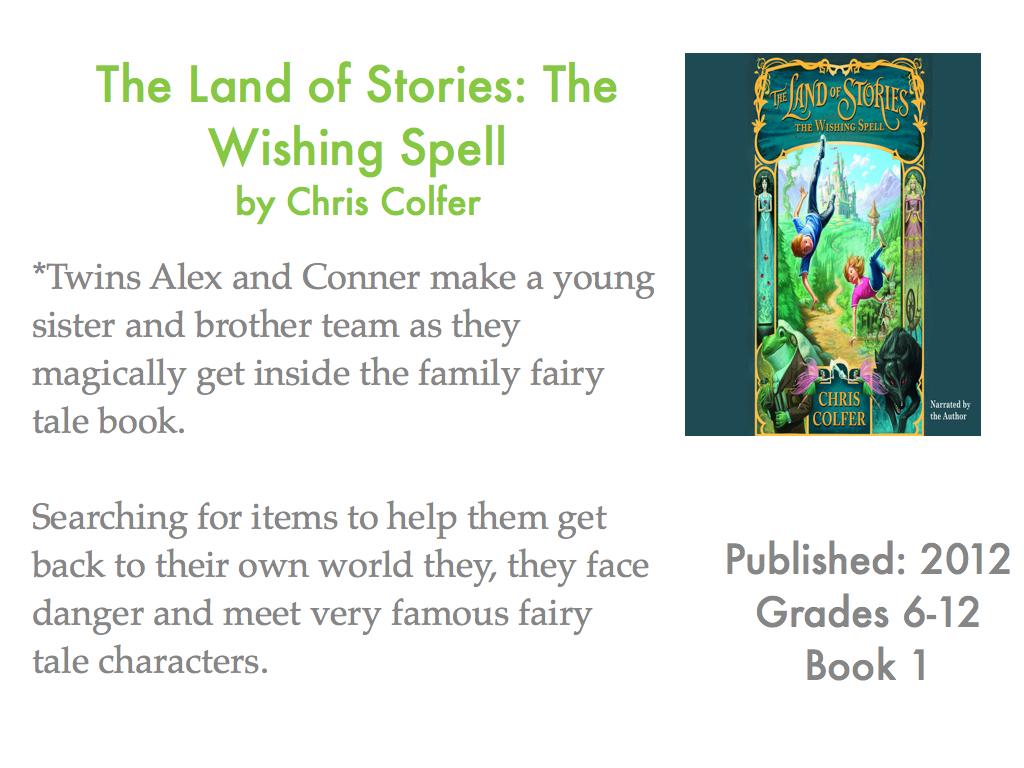 Young Adult Reading Machine: The Land of Stories: The Wishing Spell