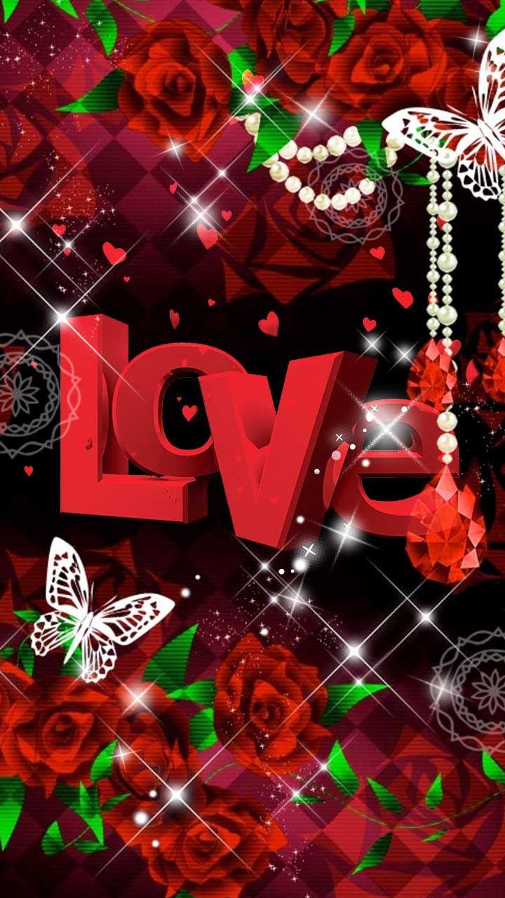 Love is pure, love is great. Romantic red rose wallpaper