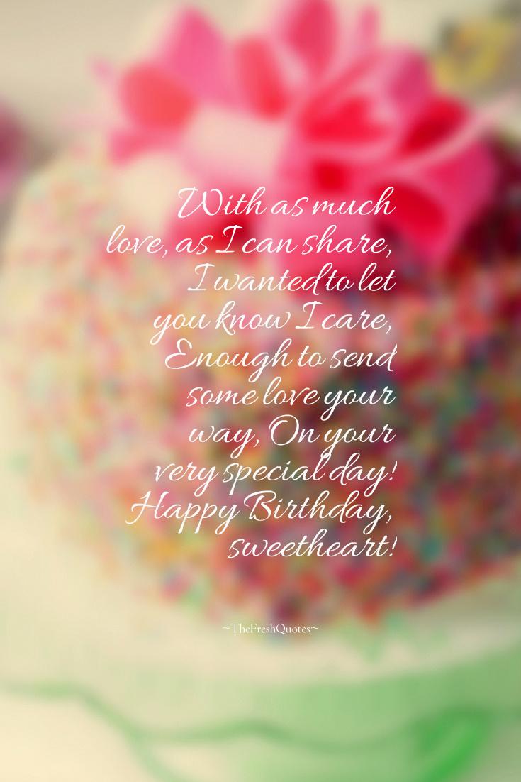 Cute and Romantic Birthday Wishes with Image. Quotes & Thoughts