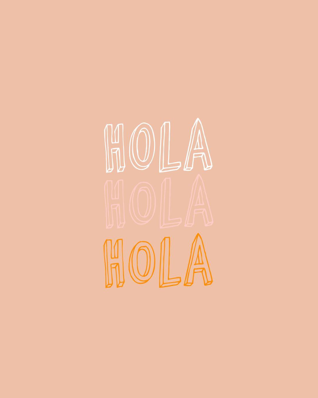hola lettering, Spanish lettering, Spanish typography, graphic