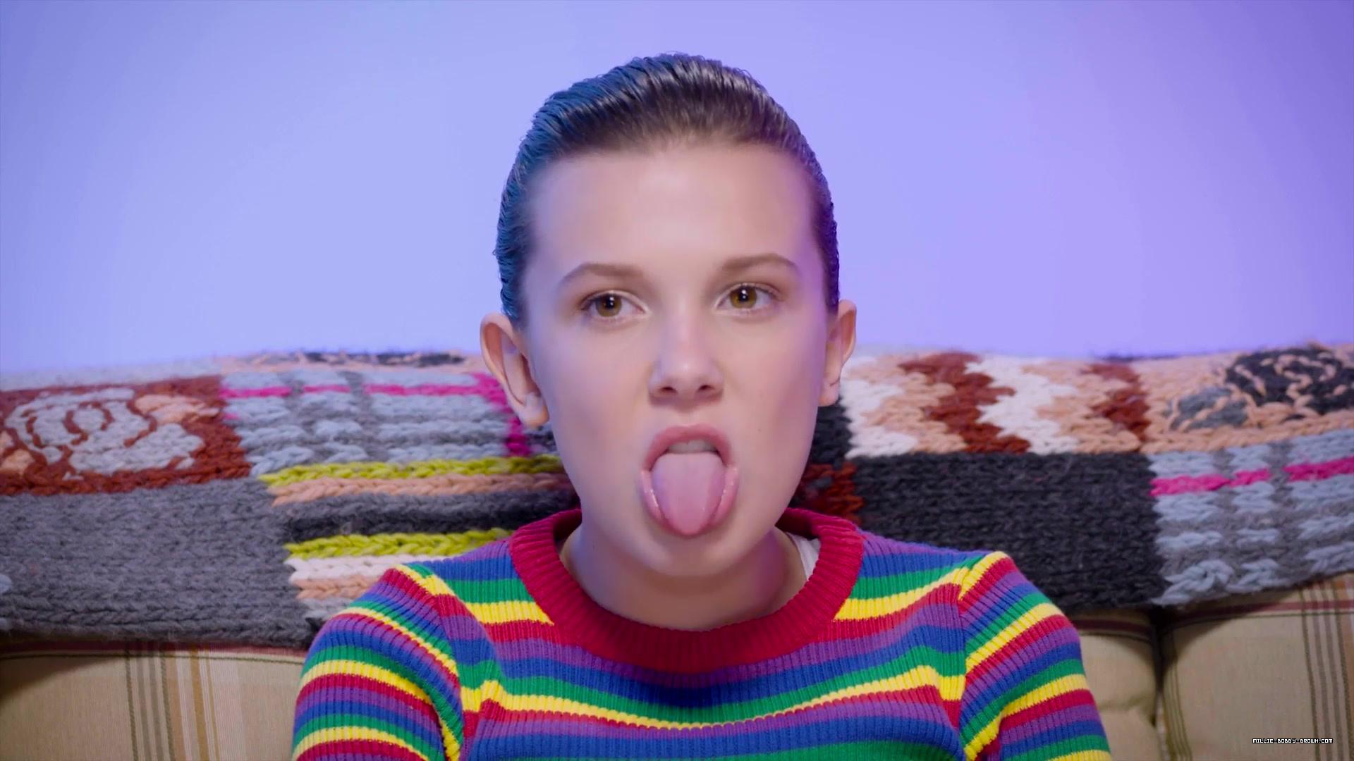 Millie bobby brown tongue