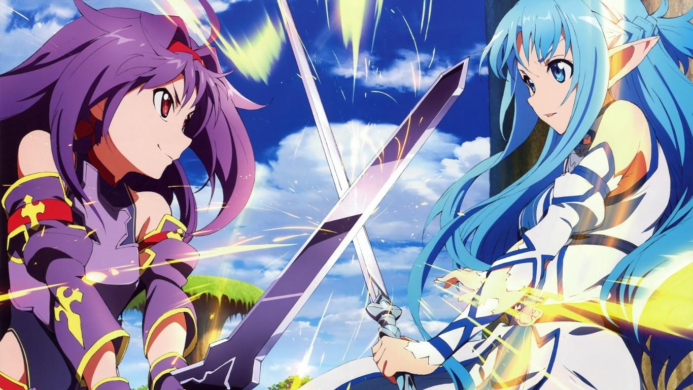 anime, Sword Art Online, Yuuki Asuna, Konno Yuuki Wallpaper HD