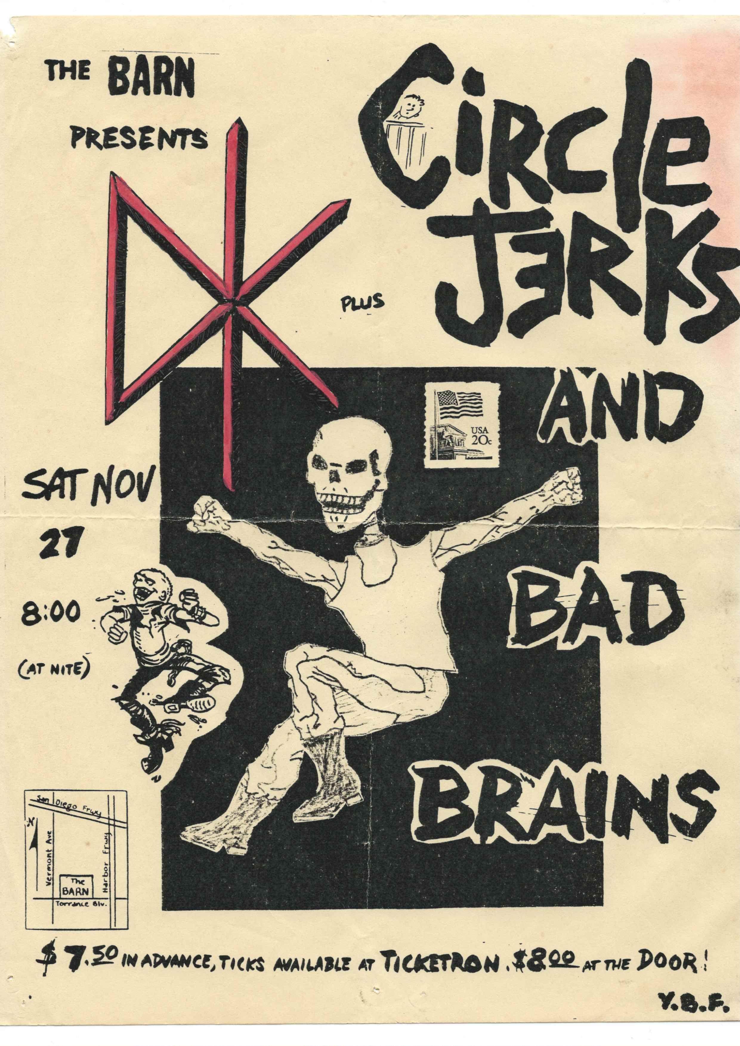 Punk Hardcore Flyer For Insane Line Up Of TheDead Kennedy's, Circle