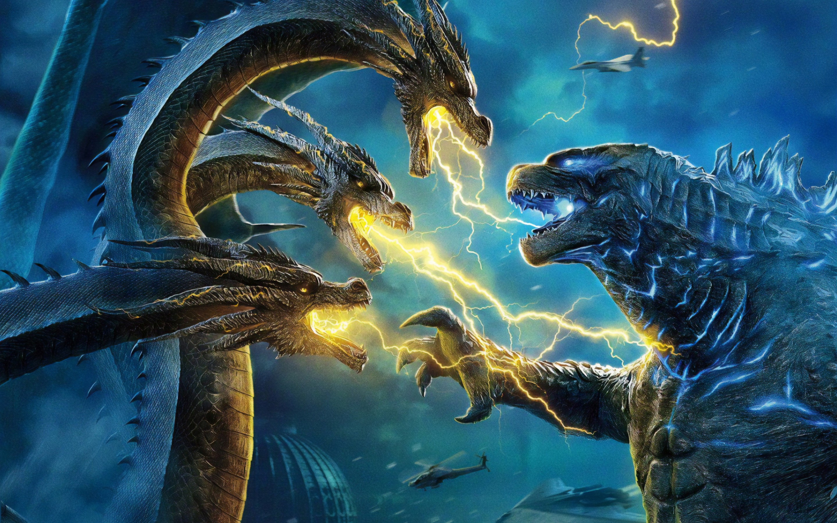 Wallpaper Godzilla: King of the Monsters, King Ghidorah, 2019