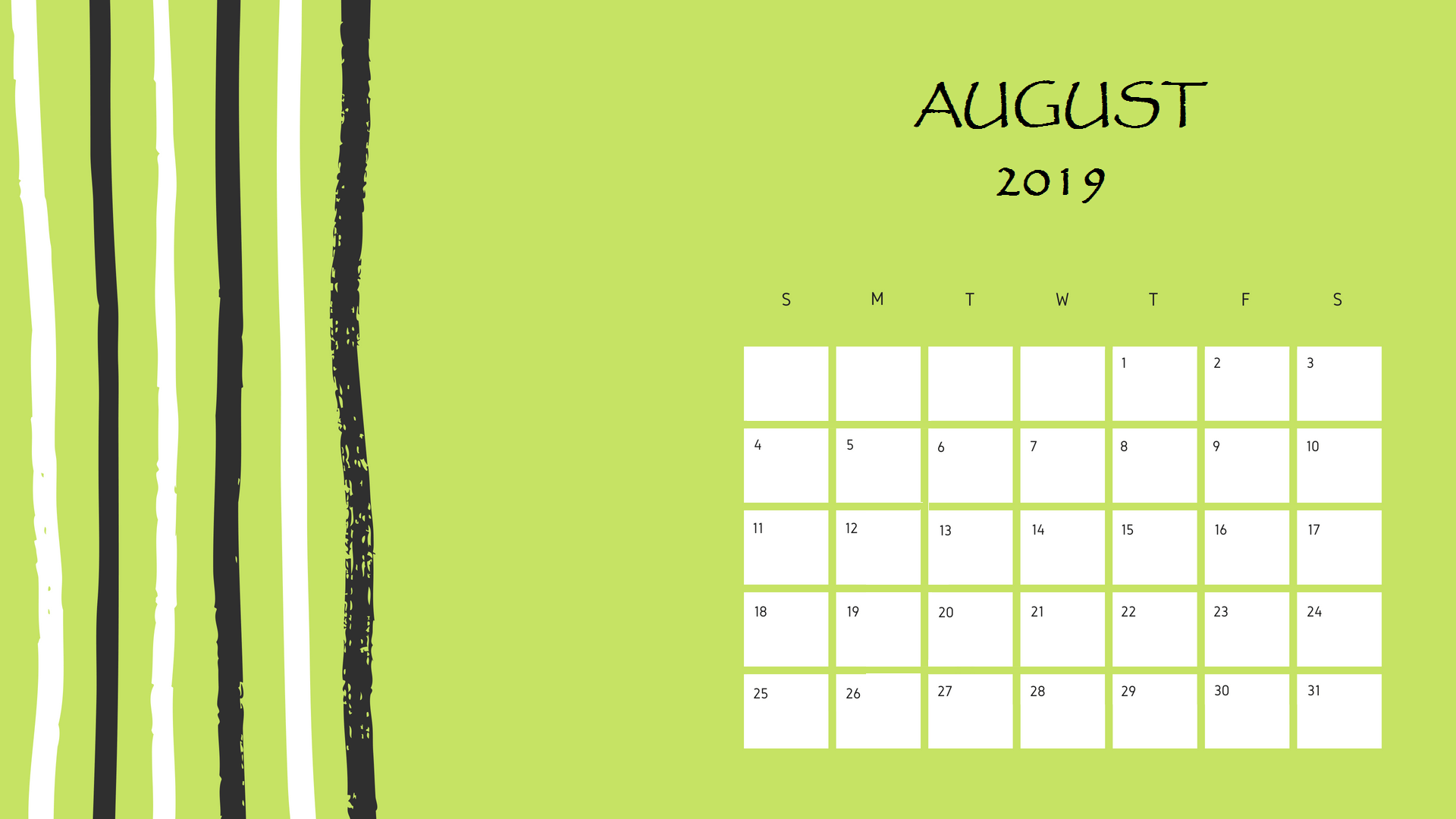 Download 2019 Printable Calendar