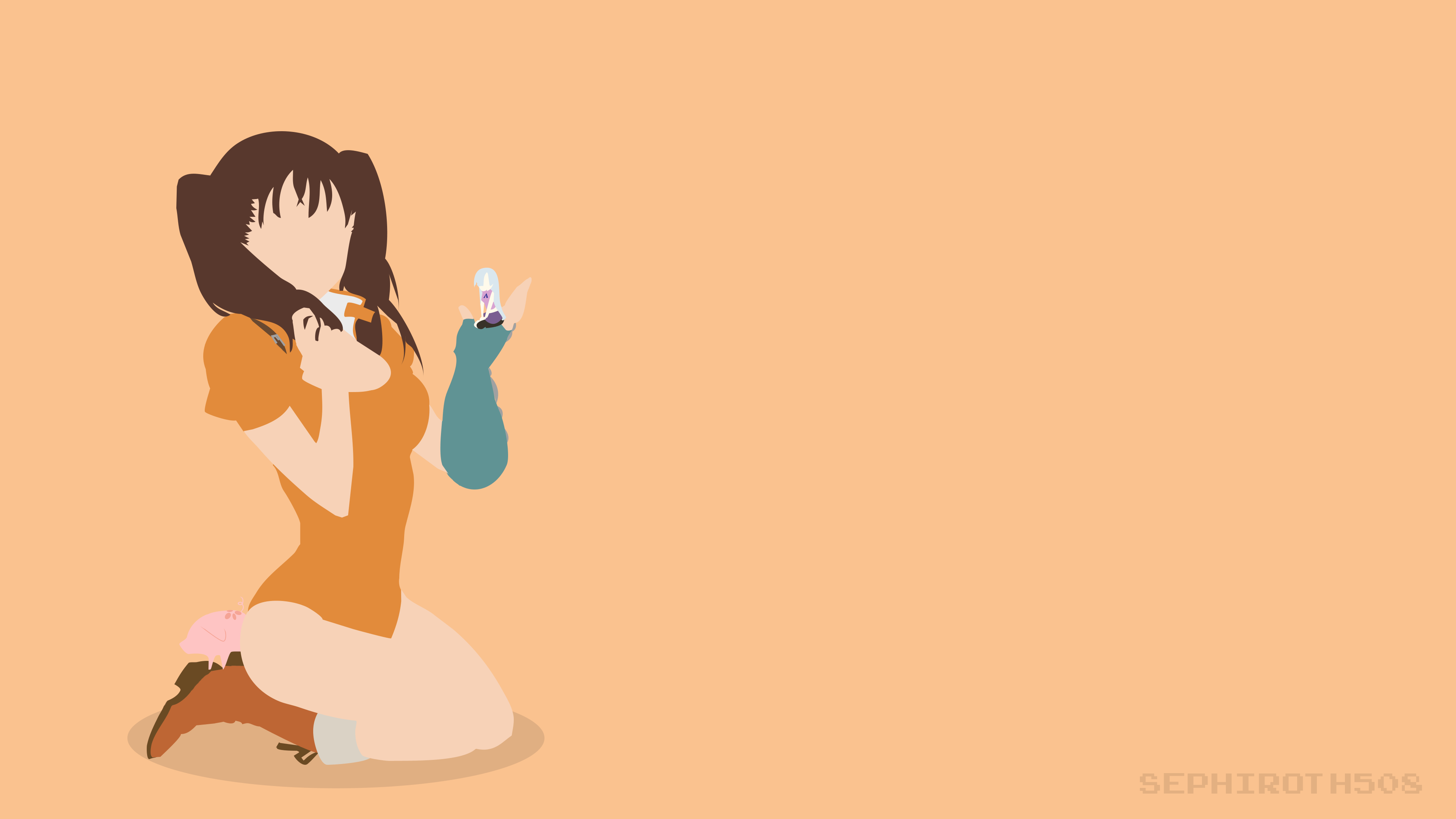 Nanatsu no Taizai. Minimalist Wallpaper (4K)