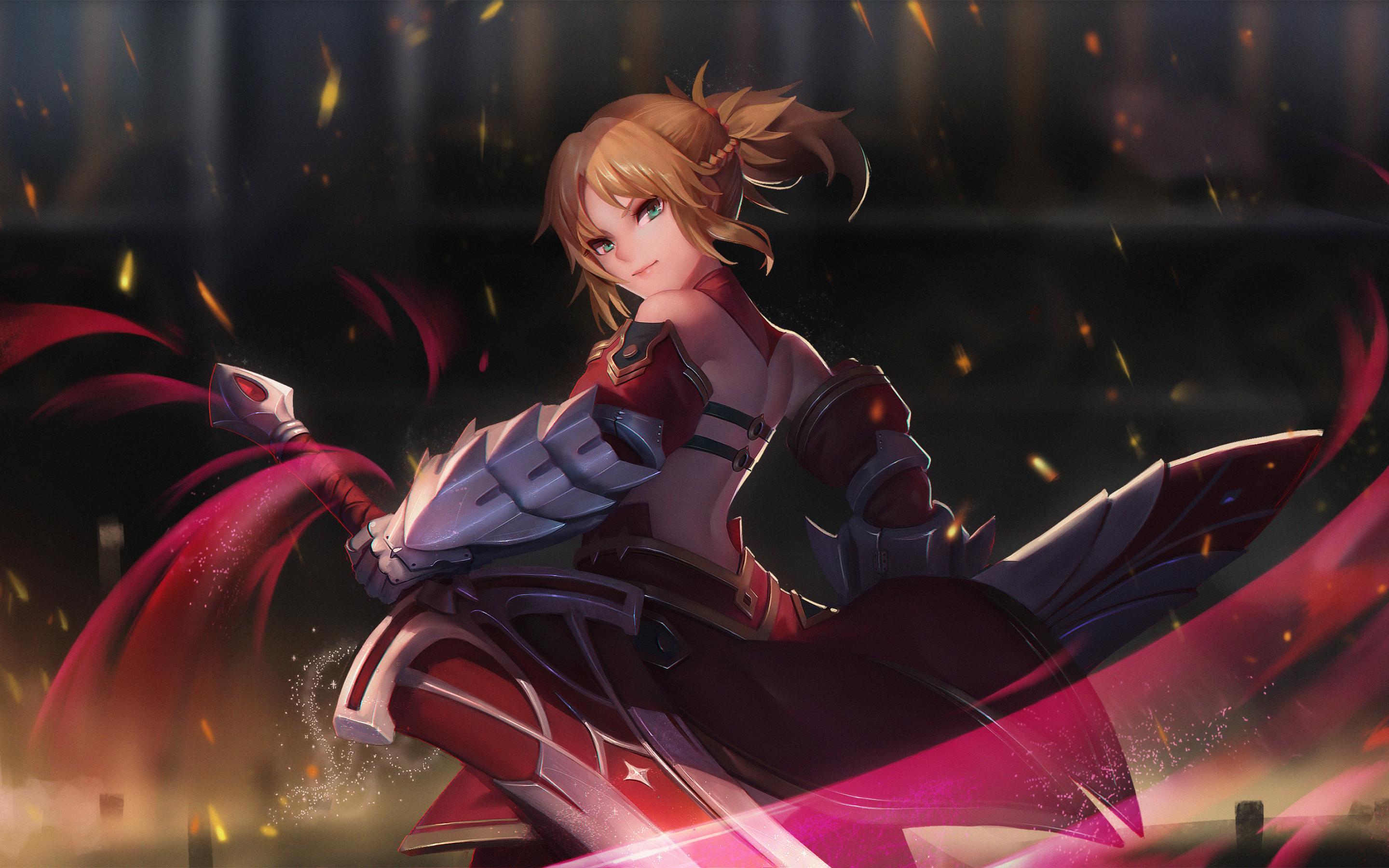 Download wallpapers Mordred, Saber of Red, Fate Apocrypha, manga.