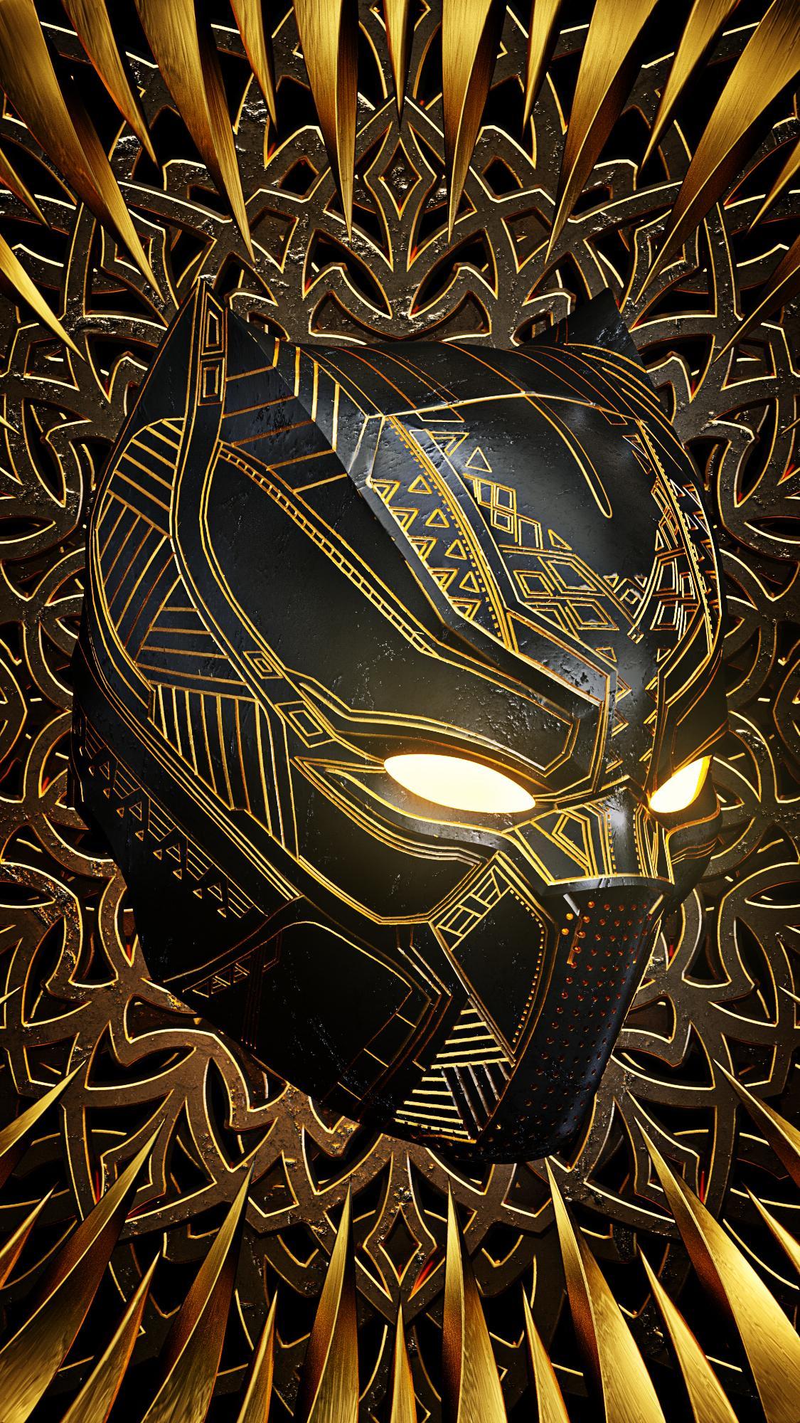  Black  Panther  Gold Wallpapers  Wallpaper  Cave 