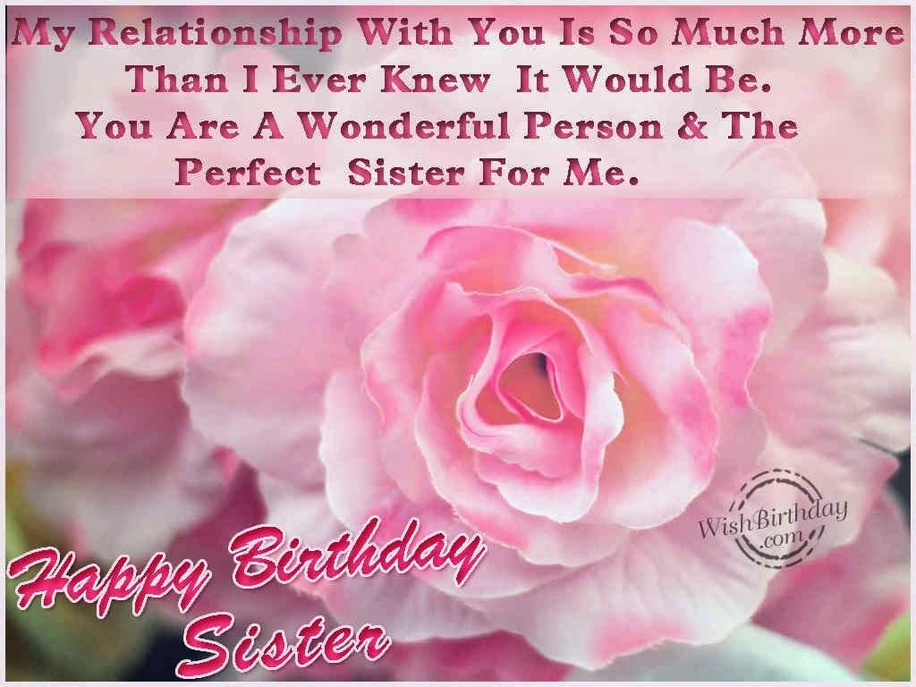 Wishes About Happy Birthday Dear Sweet Sister