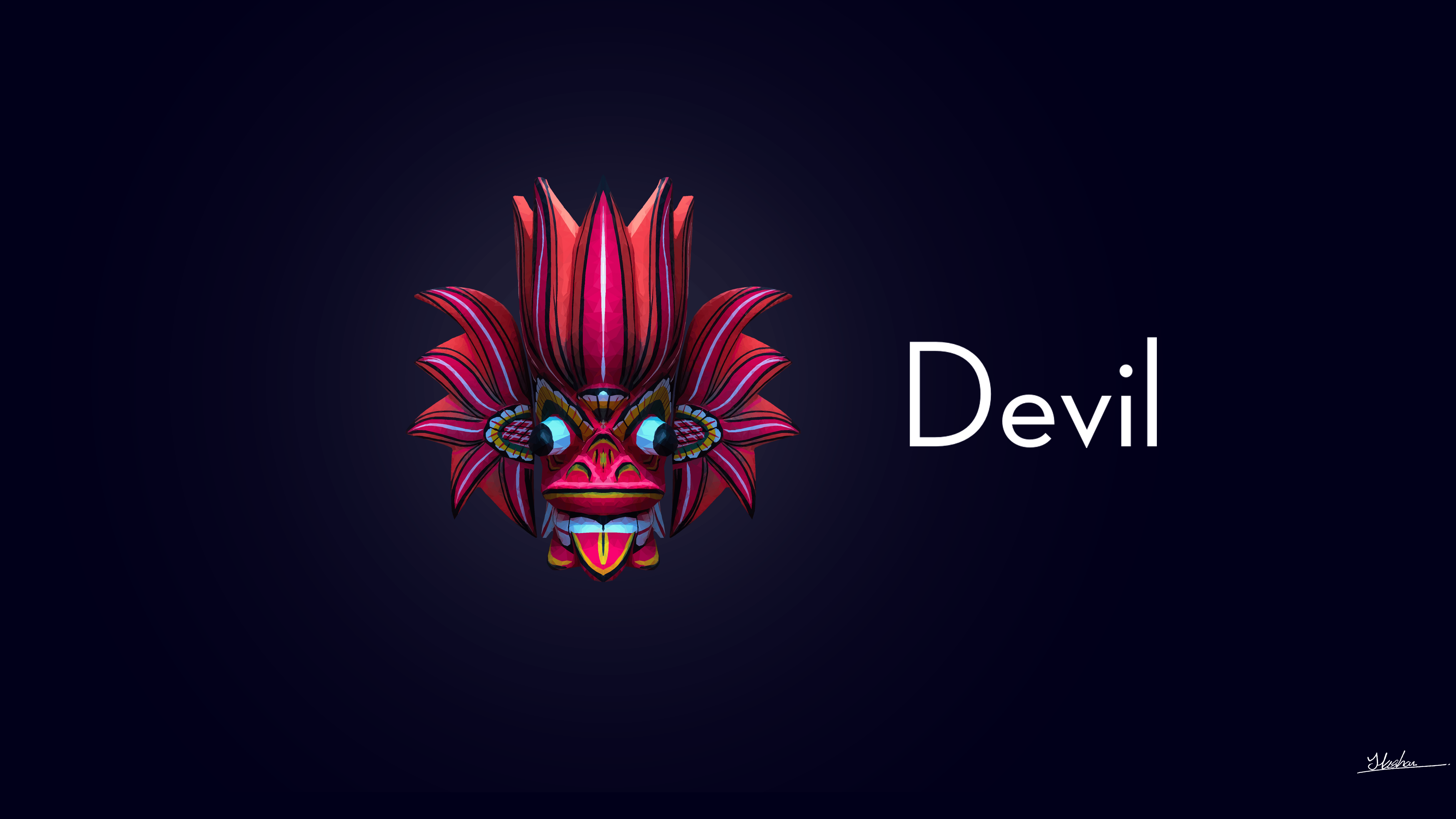 Sri Lankan Devil Mask 4k Ultra HD Wallpaper. Background Image