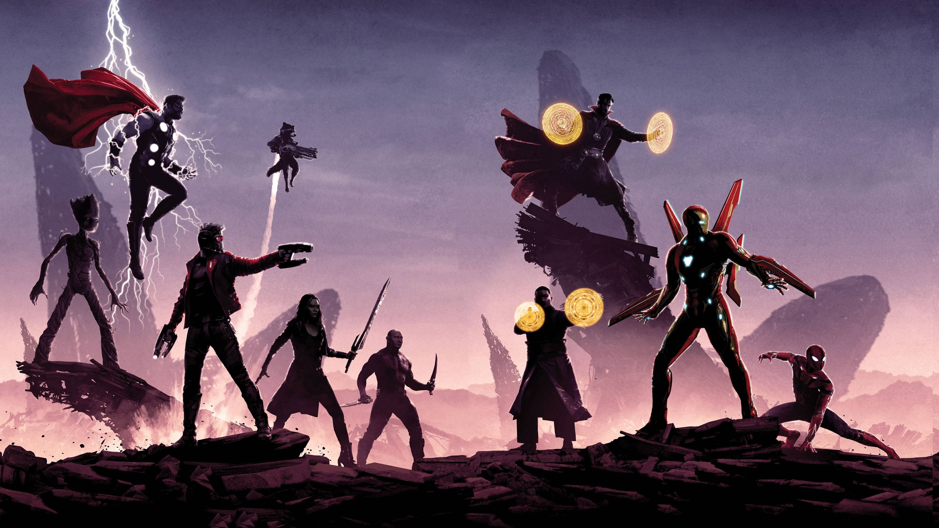 Avengers: Infinity War Minimalist Spider Man Iron Man Wong Doctor