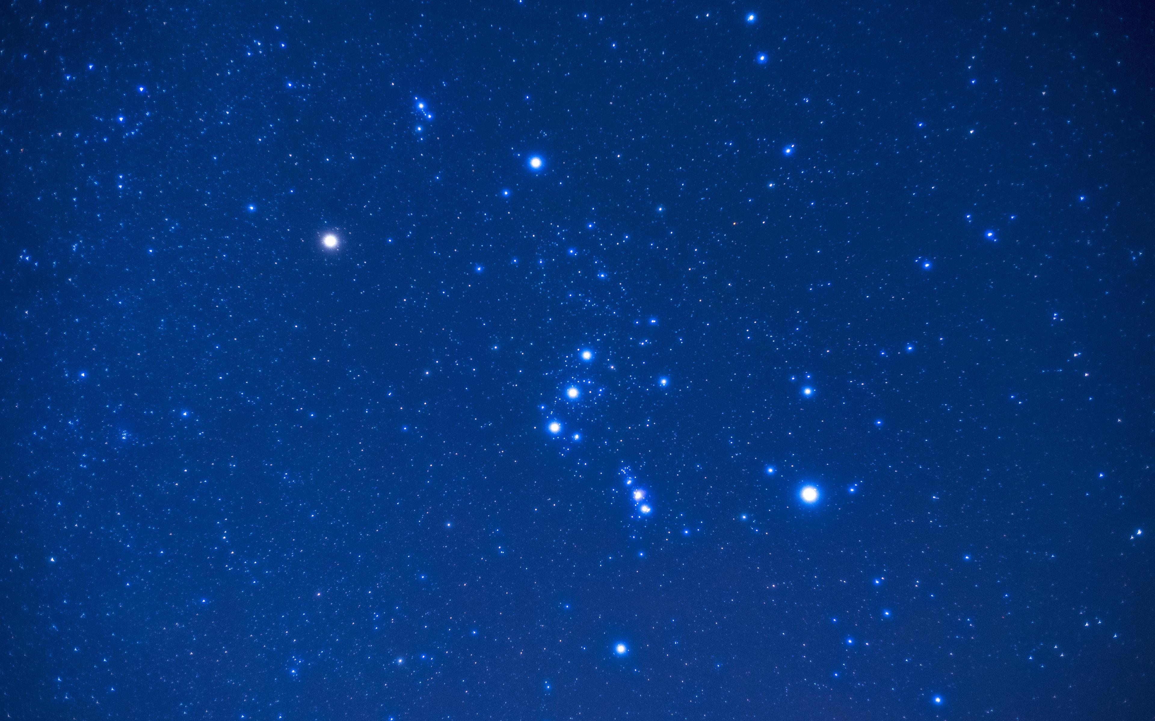 Download wallpaper 3840x2400 orion, constellation, starry sky 4k