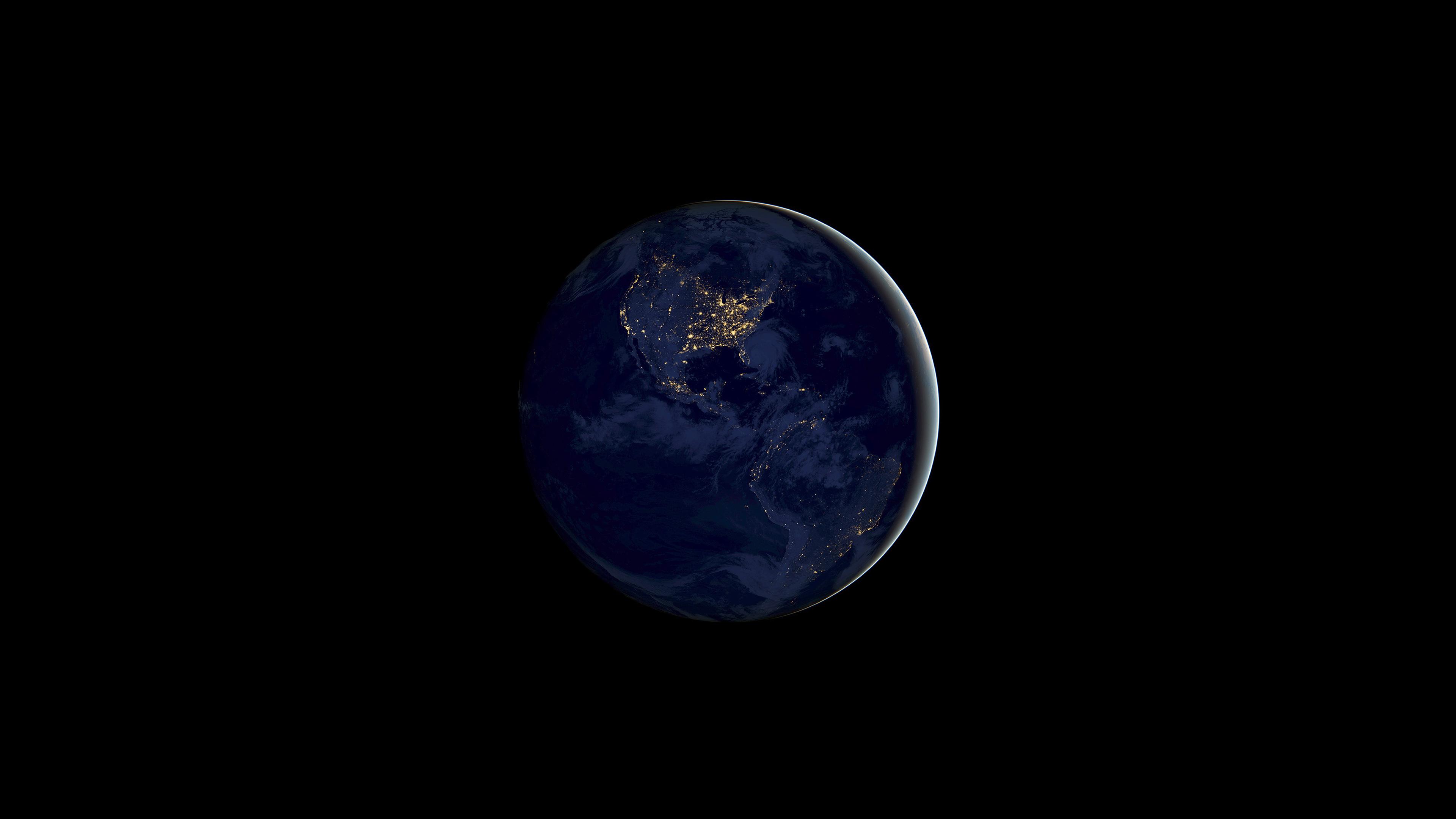 IOS 11 Earth Night 4k, HD Abstract, 4k Wallpaper, Image