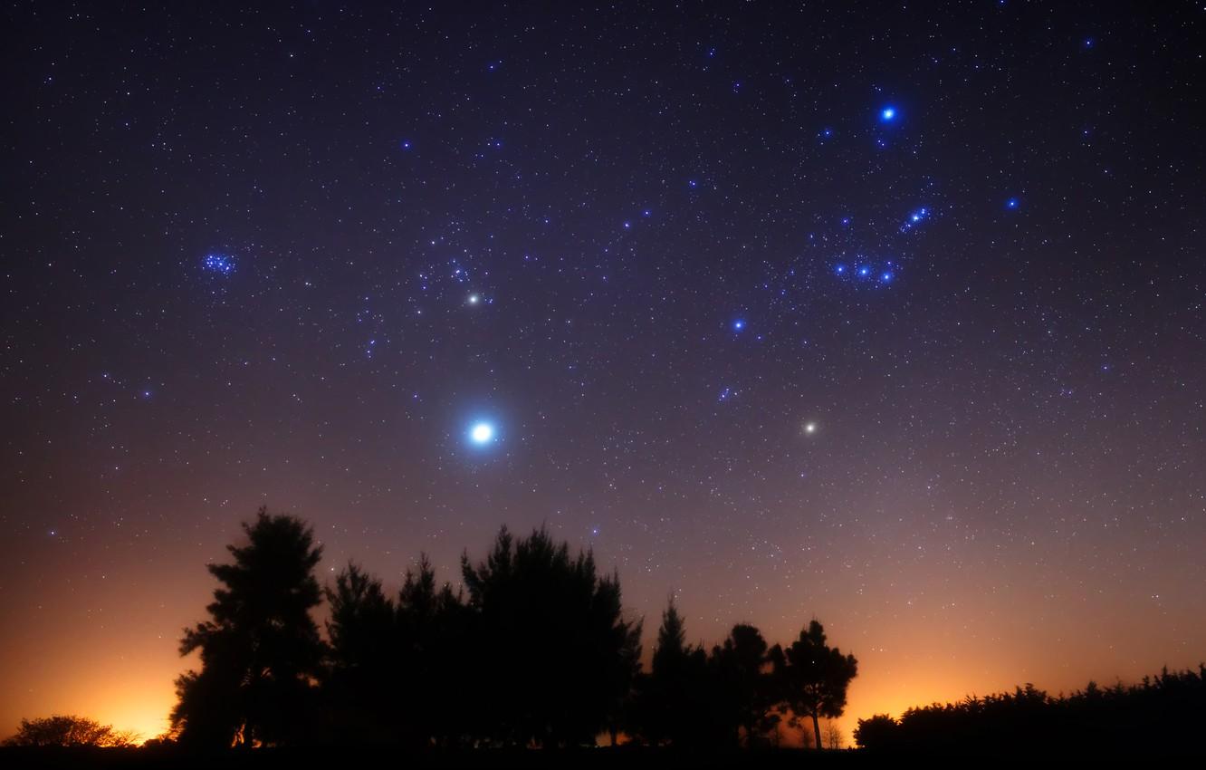 Wallpaper Jupiter, Argentina, Orion, The Pleiades, Southern
