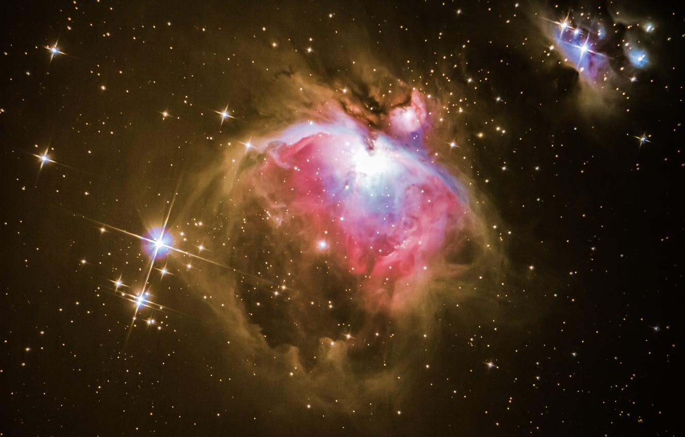 Wallpaper space, stars, is, The Orion Nebula, below, Belt Of Orion